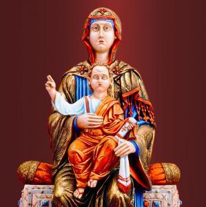 Богородица на престоле «Пристанище обездоленных»