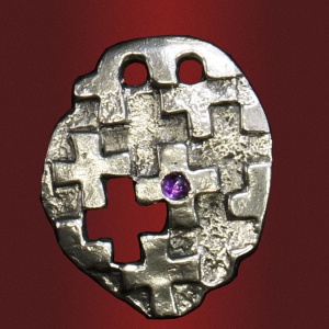 Медальон «Душе моя» с камнем