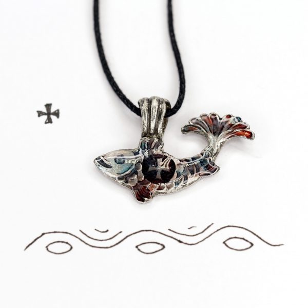 Медальон "Рыбка" - Эмаль