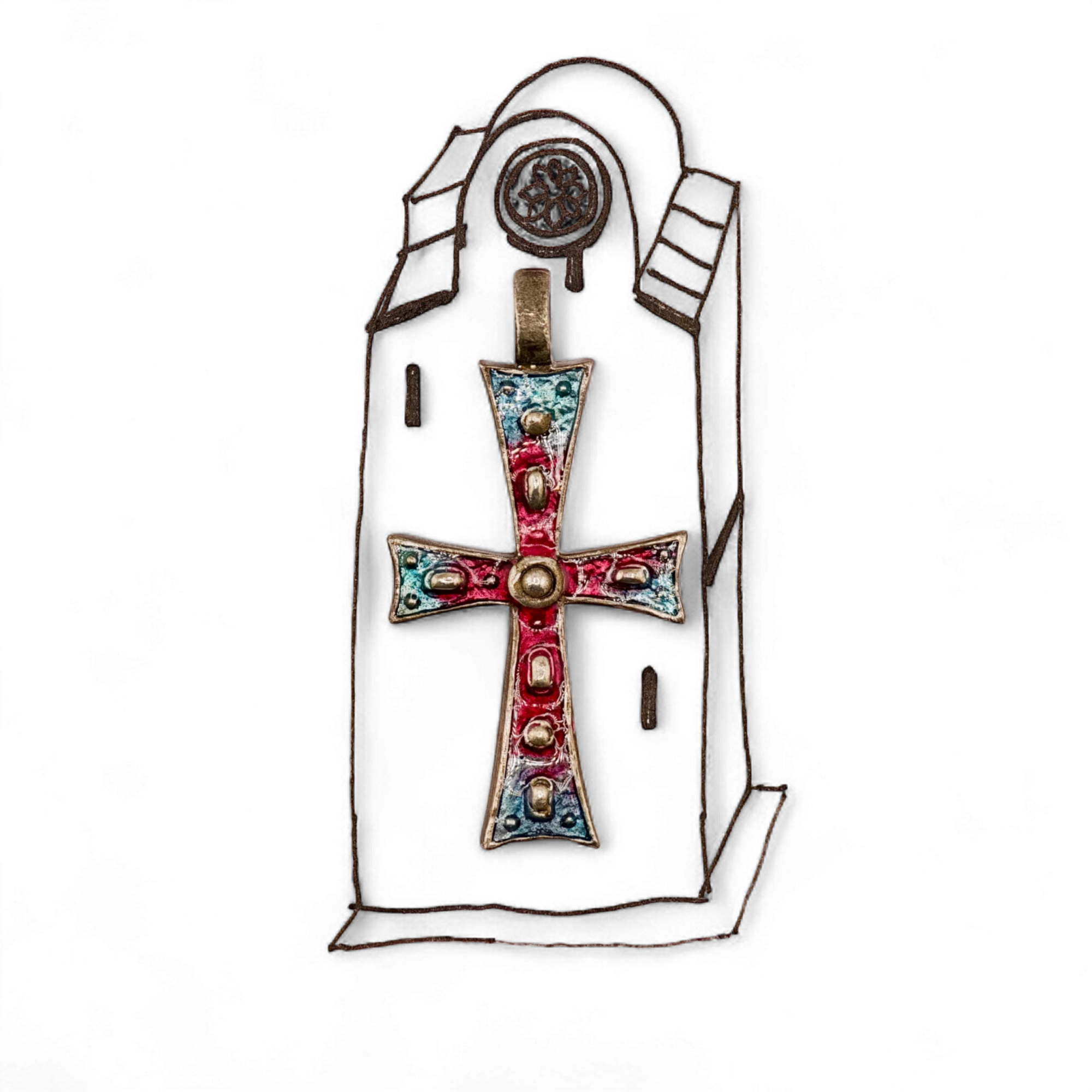 Нательный крест "Византия" - Эмаль Нательный крест "Византия" - Эмаль