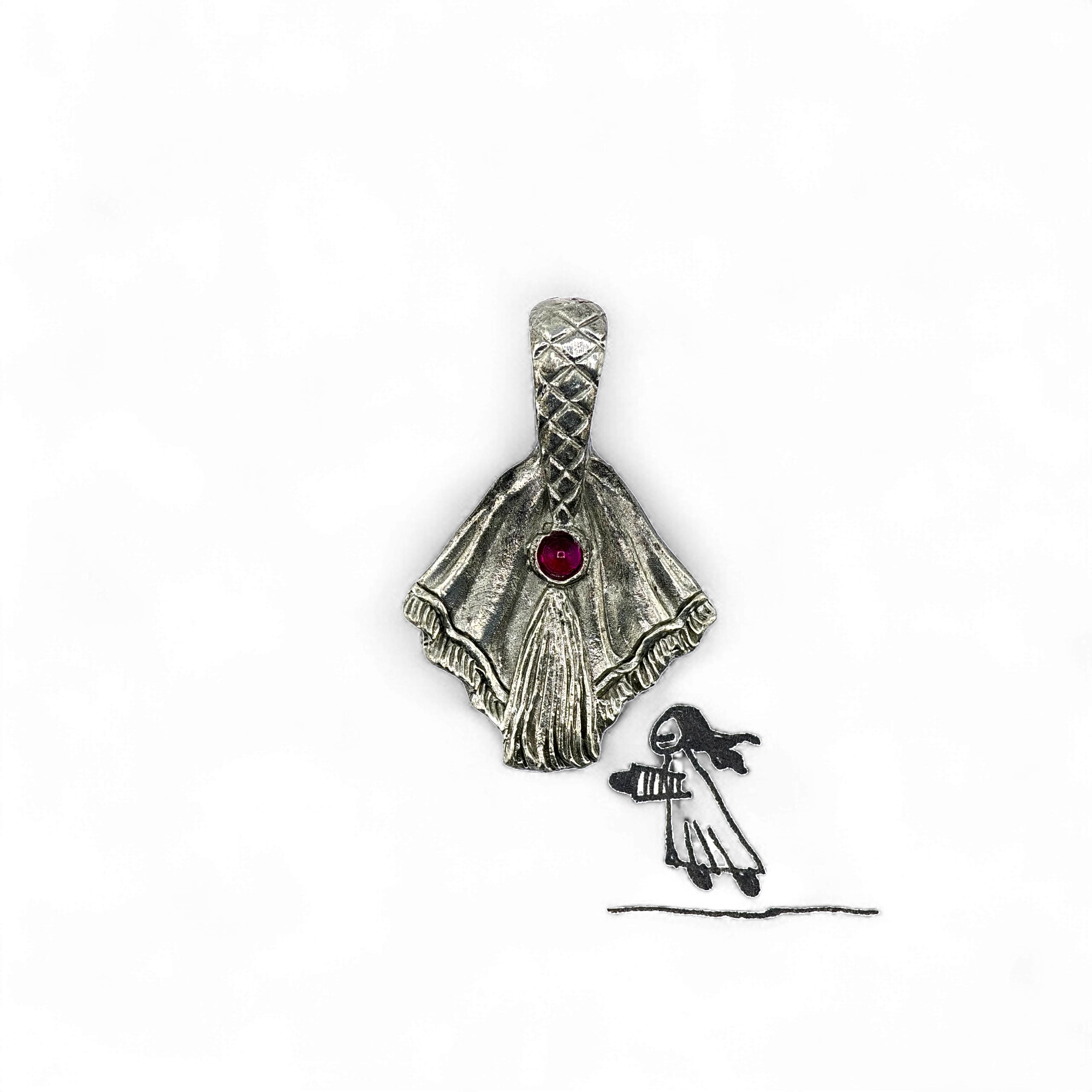 Медальон "Дерзновение" - Полудрагоценные камни