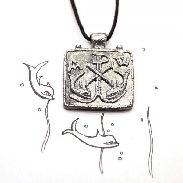 Медальон "Помощь моя от Господа" - Чернение