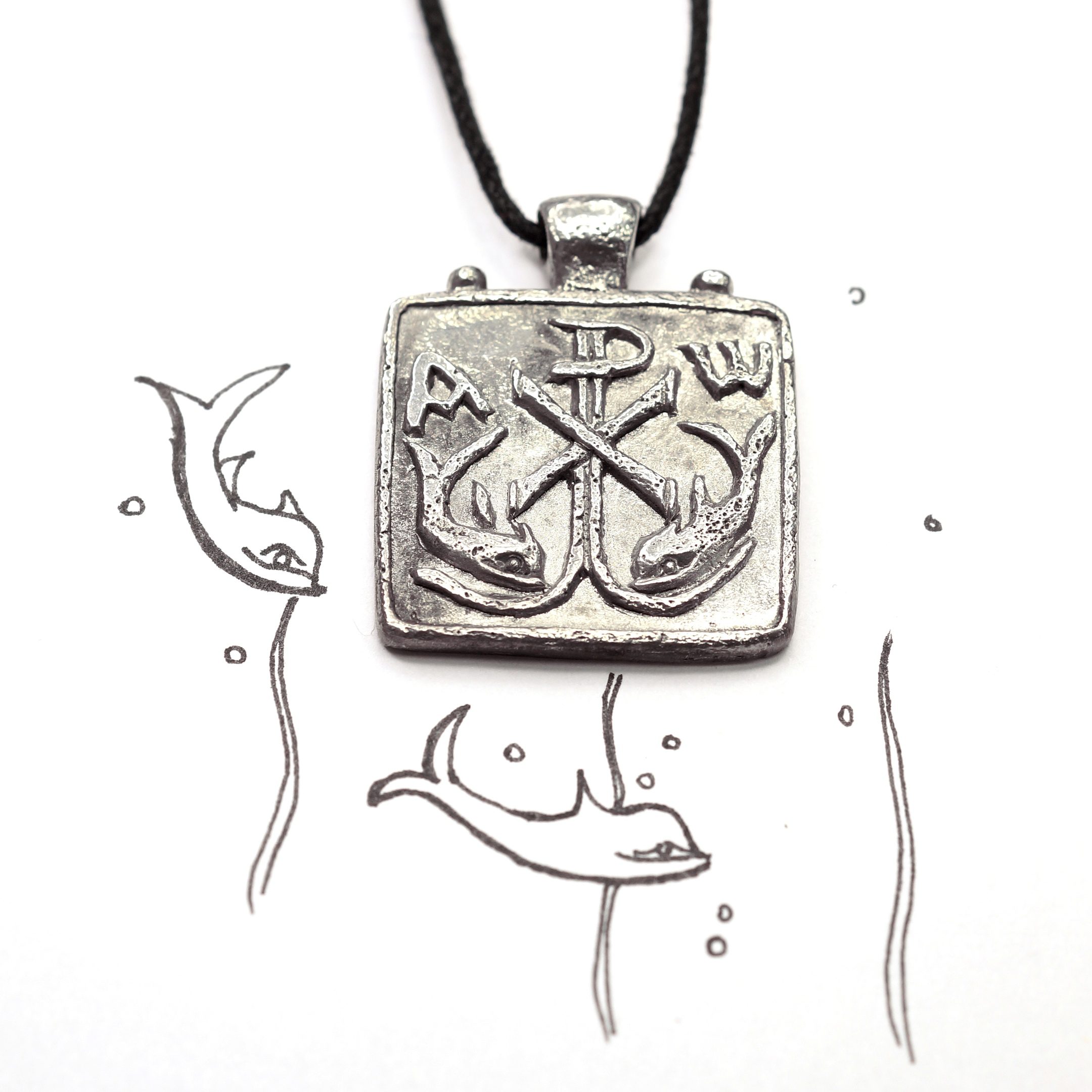 Медальон "Помощь моя от Господа" - Чернение Медальон "Помощь моя от Господа" - Чернение