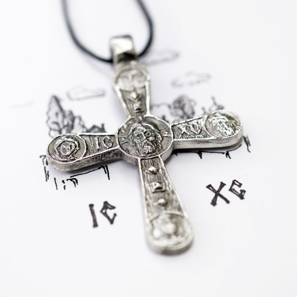 Нательный крестик "Византийский" - Чернение