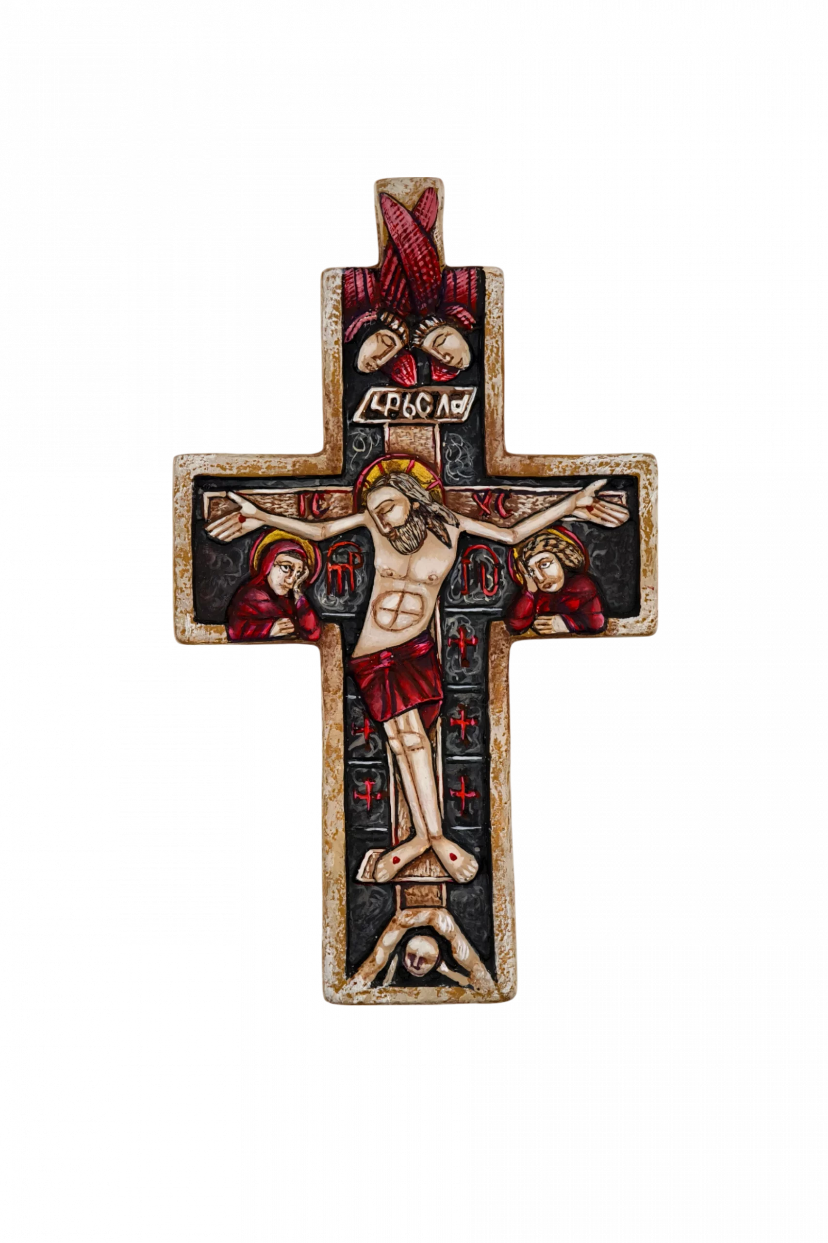 Плакетка-крест "Всё от Тебя есть" - Авторская роспись