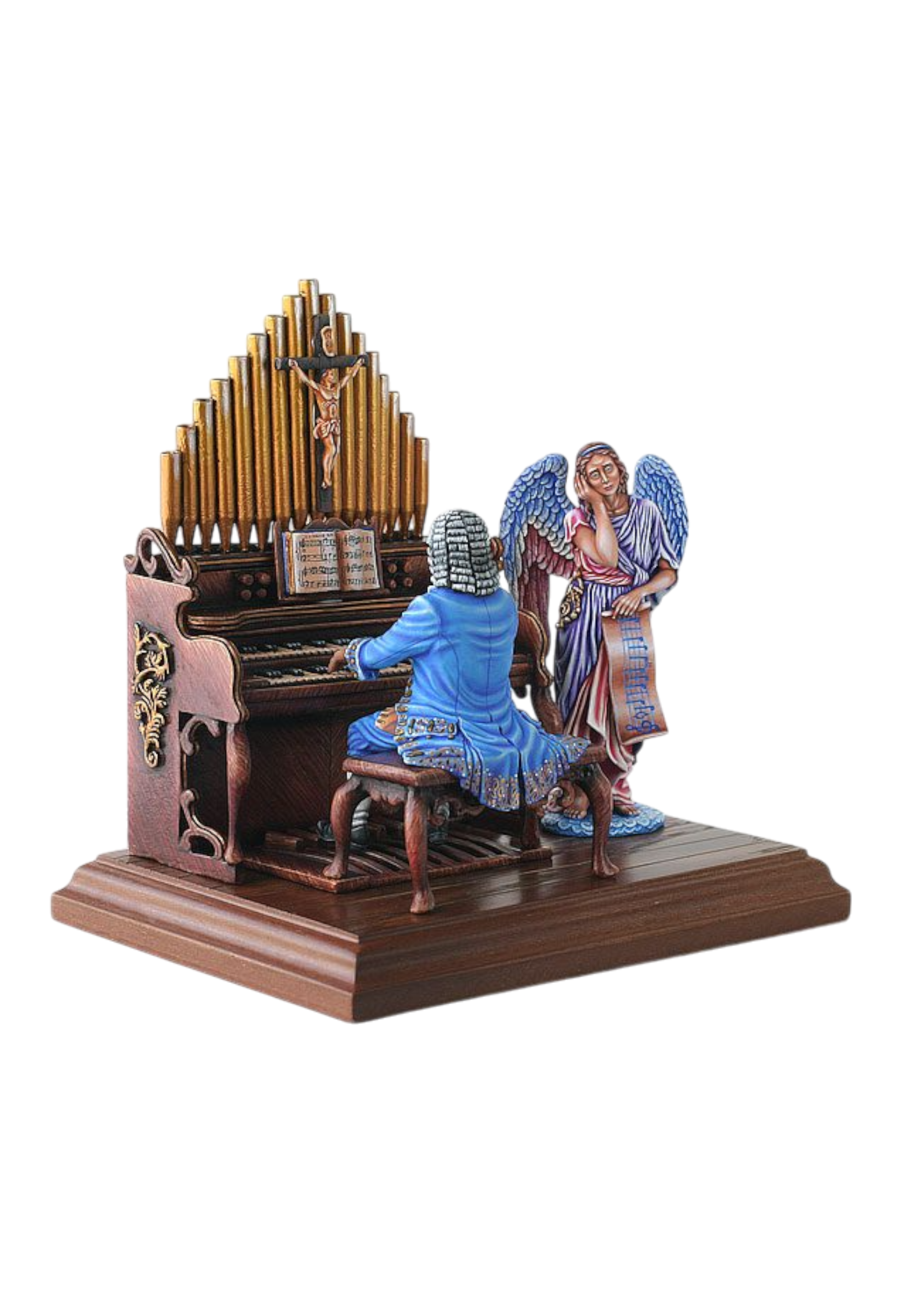 Иоганн Себастьян Бах с ангелом - Эксклюзивная роспись