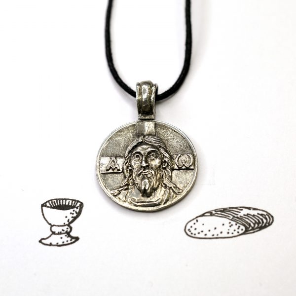 Медальон "Христос" - Чернение