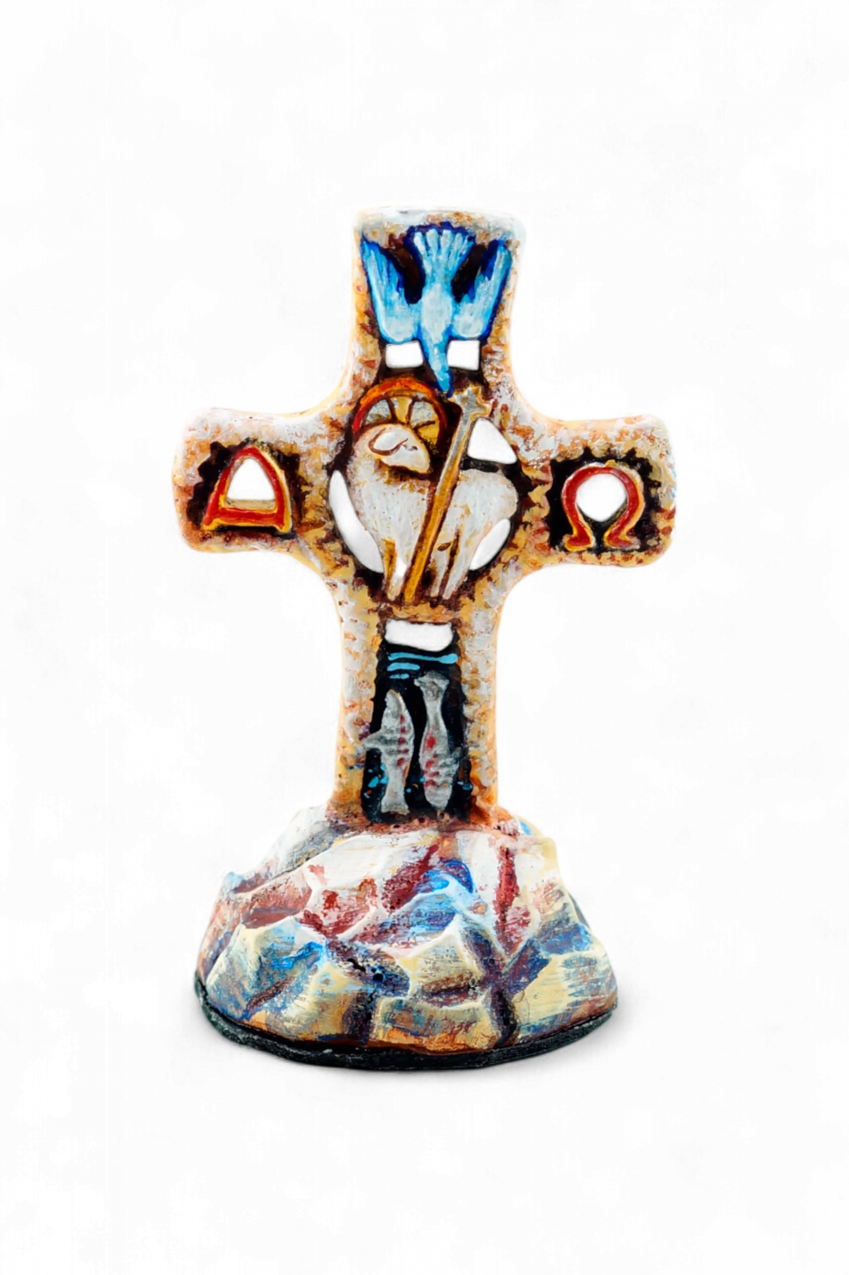 Крест в автомобиль “Альфа и Омега” на голгофе - Авторская роспись