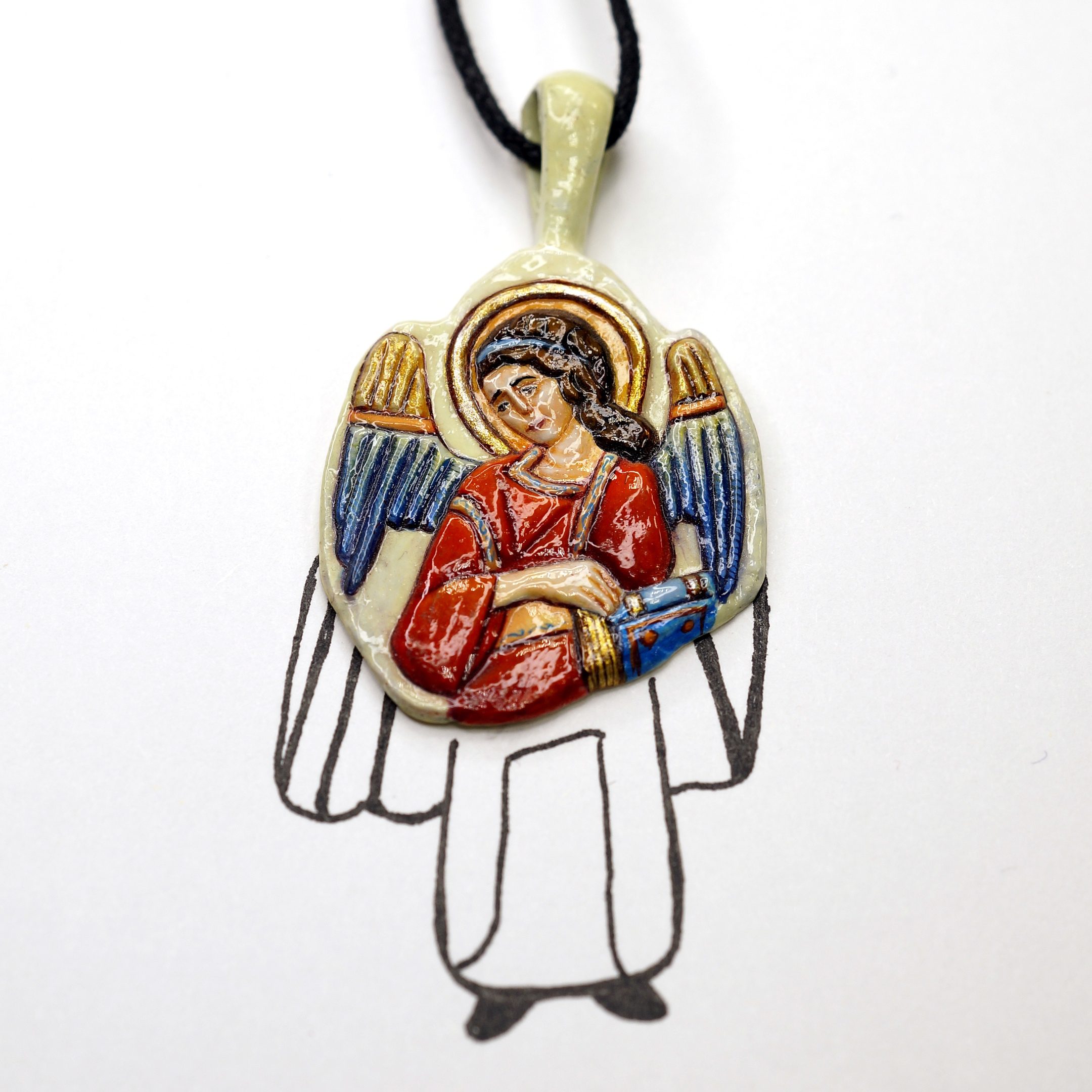 Медальон «Ангел Господень» - Авторская роспись