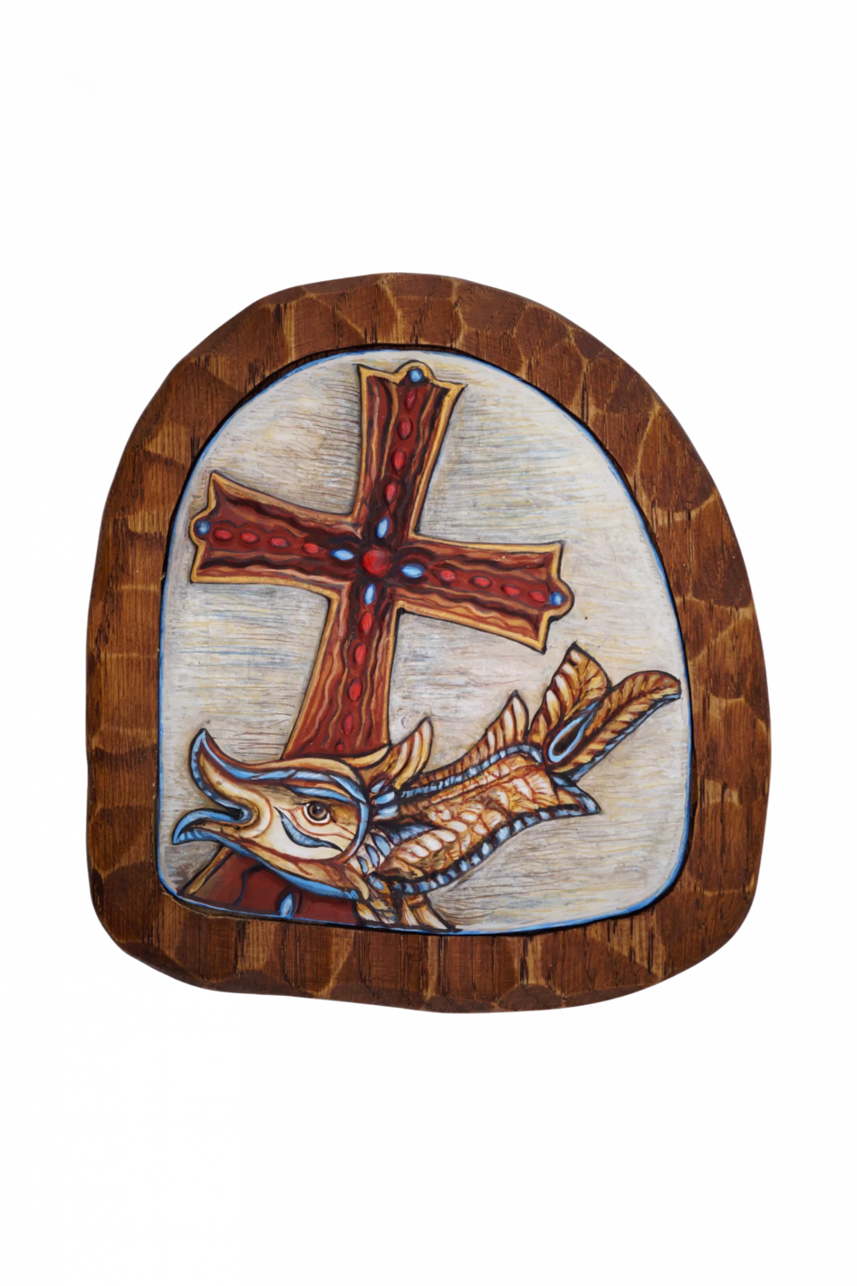 Плакетка "Огонь Любви" - В киоте, Эксклюзивная роспись