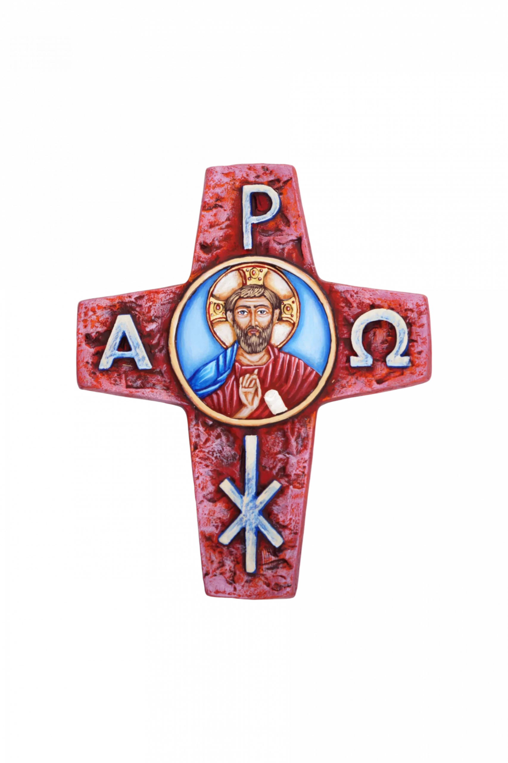 Плакетка-крест "Христос Иерей" - Авторская роспись