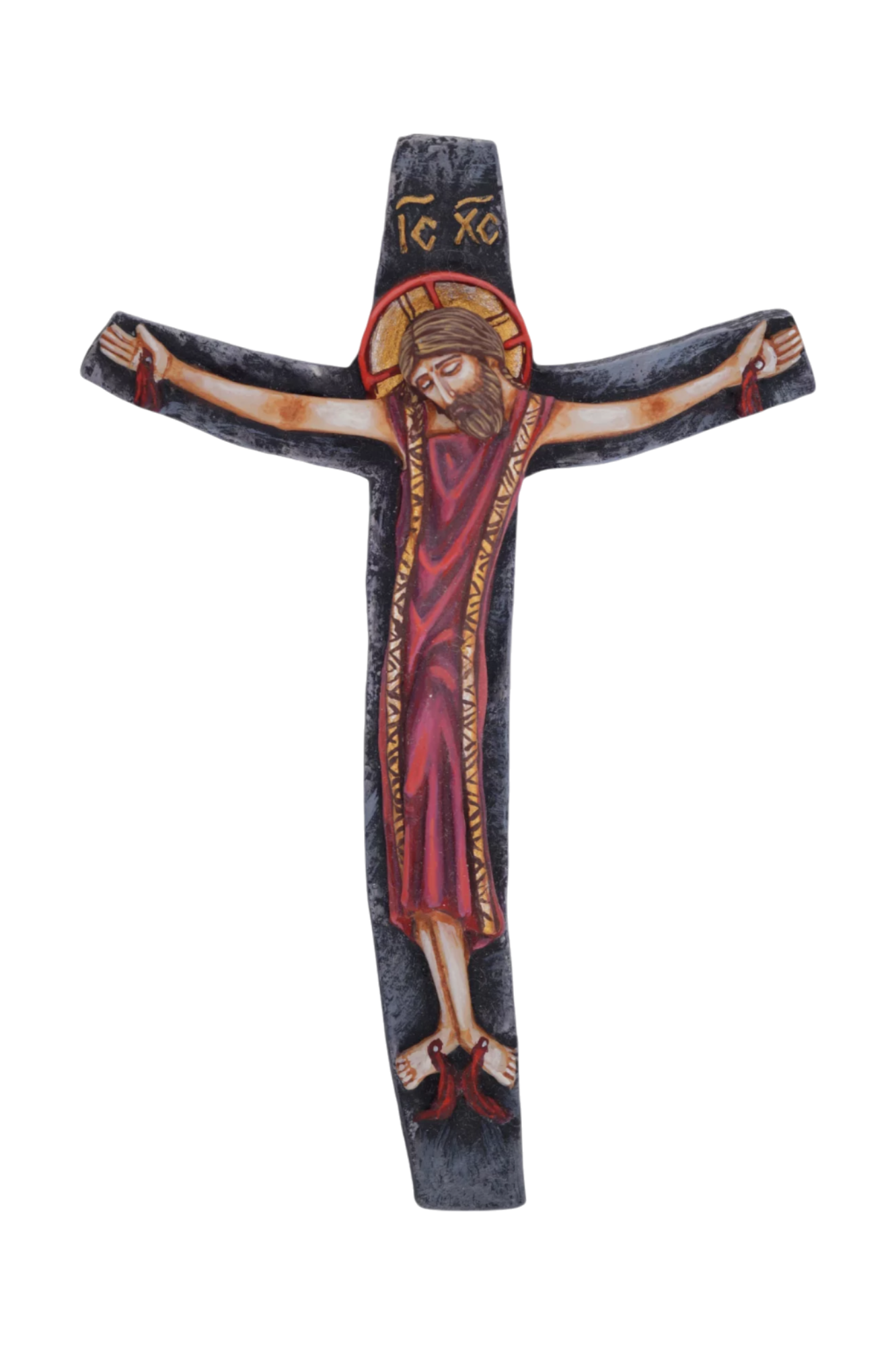 Плакетка-крест "Чистая река воды жизни" - Авторская роспись