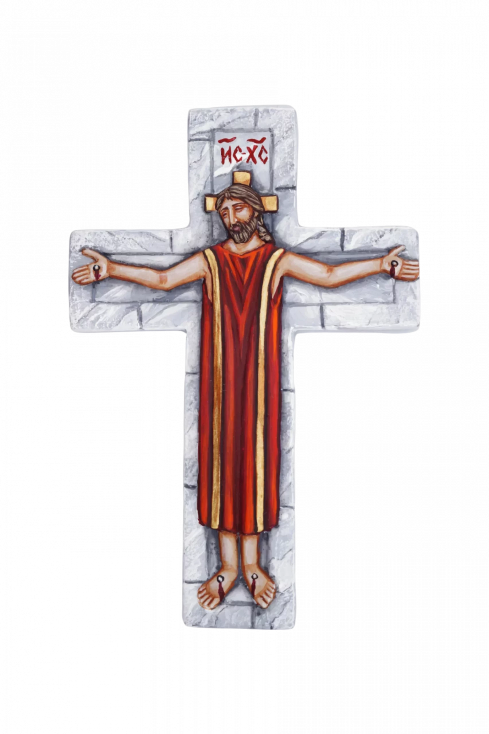 Плакетка-крест "Свет во тьме светит" - Авторская роспись