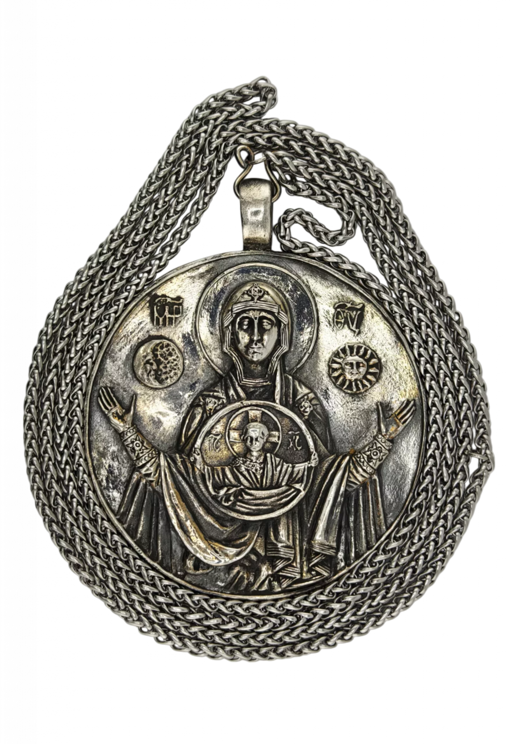Панагия «Знамение милости» - Серебрение