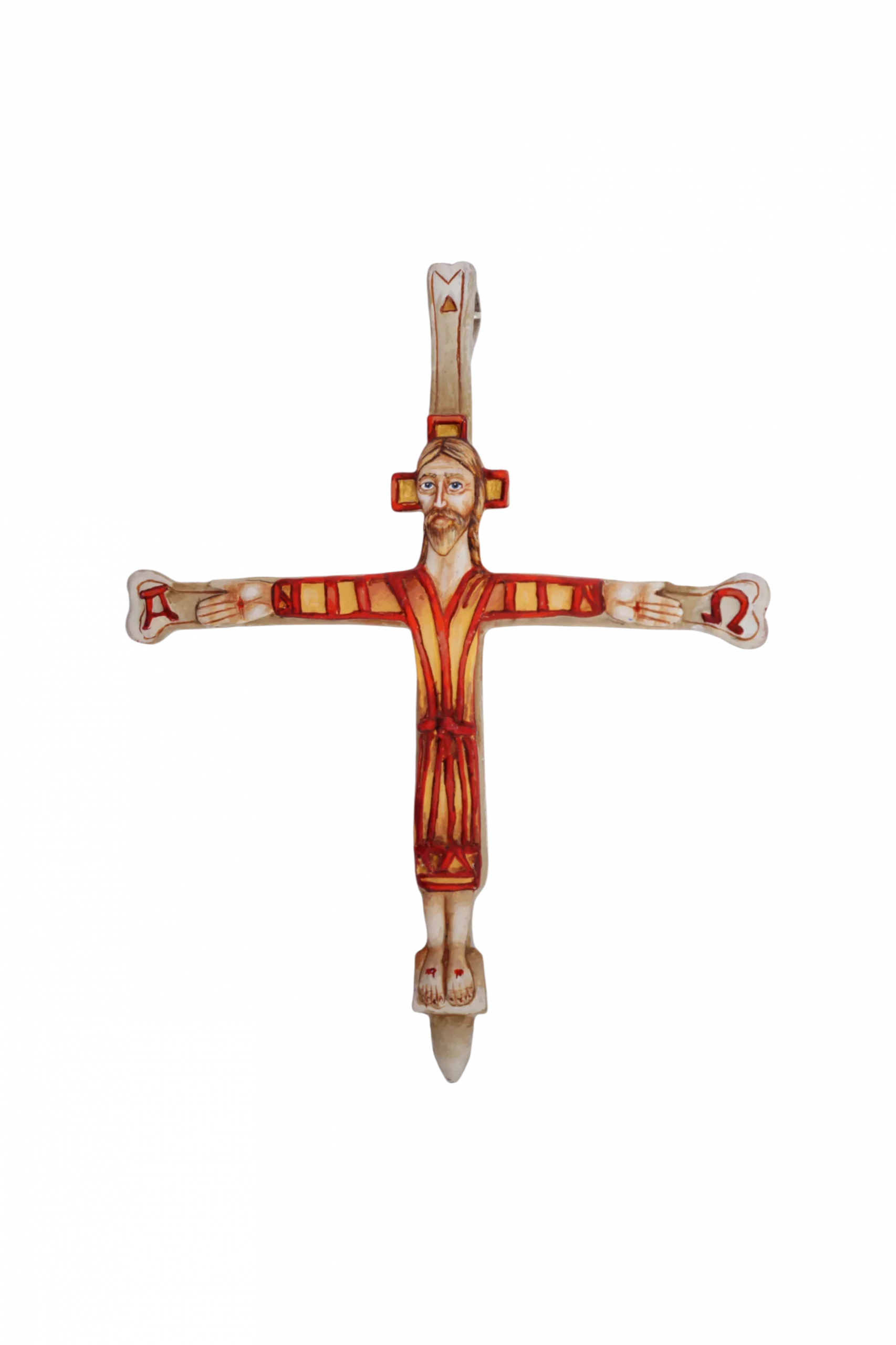 Плакетка-крест «Кость Его да не сокрушится» - Авторская роспись