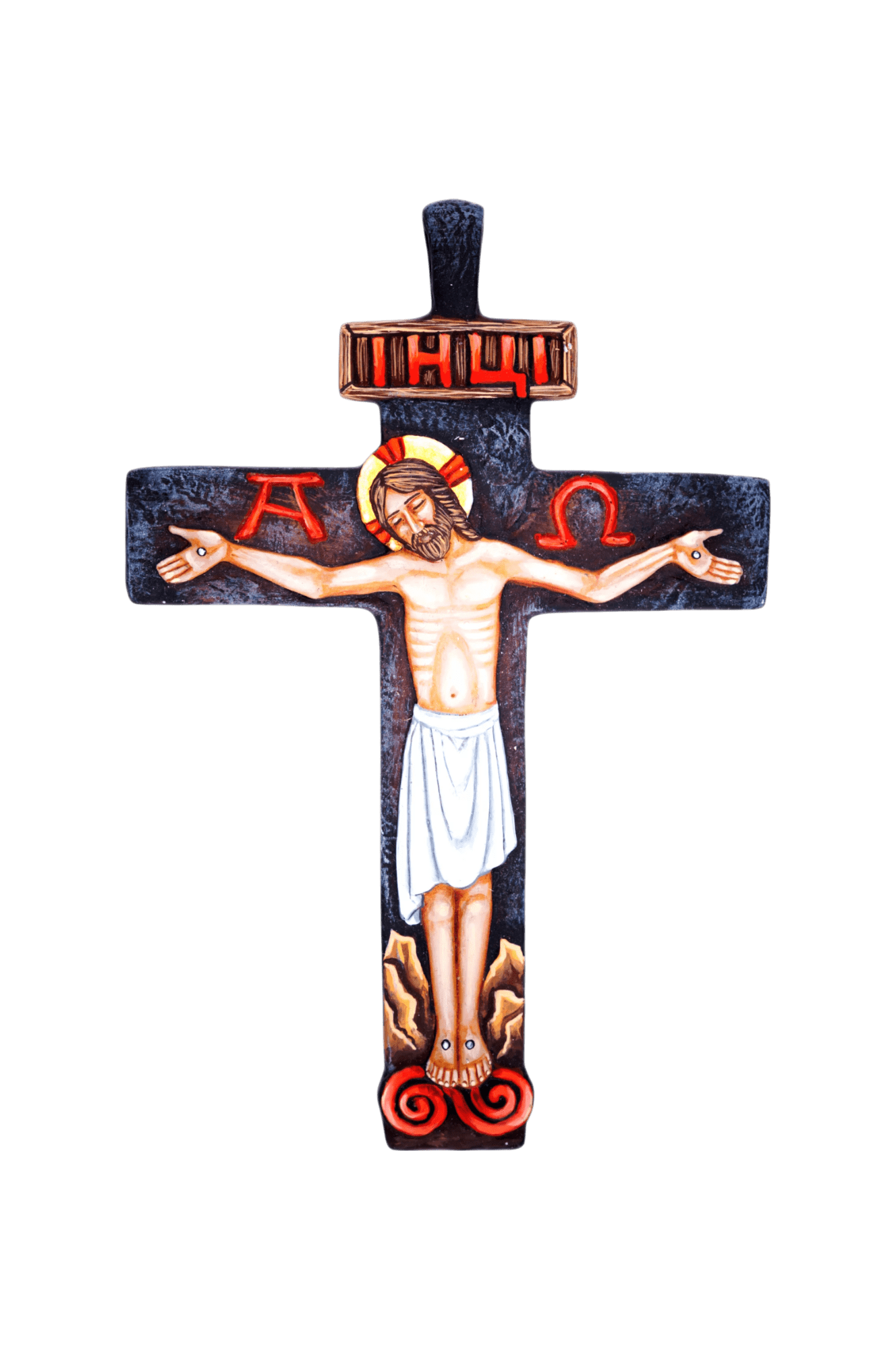 Плакетка-крест "Я к Тебе иду" - Авторская роспись