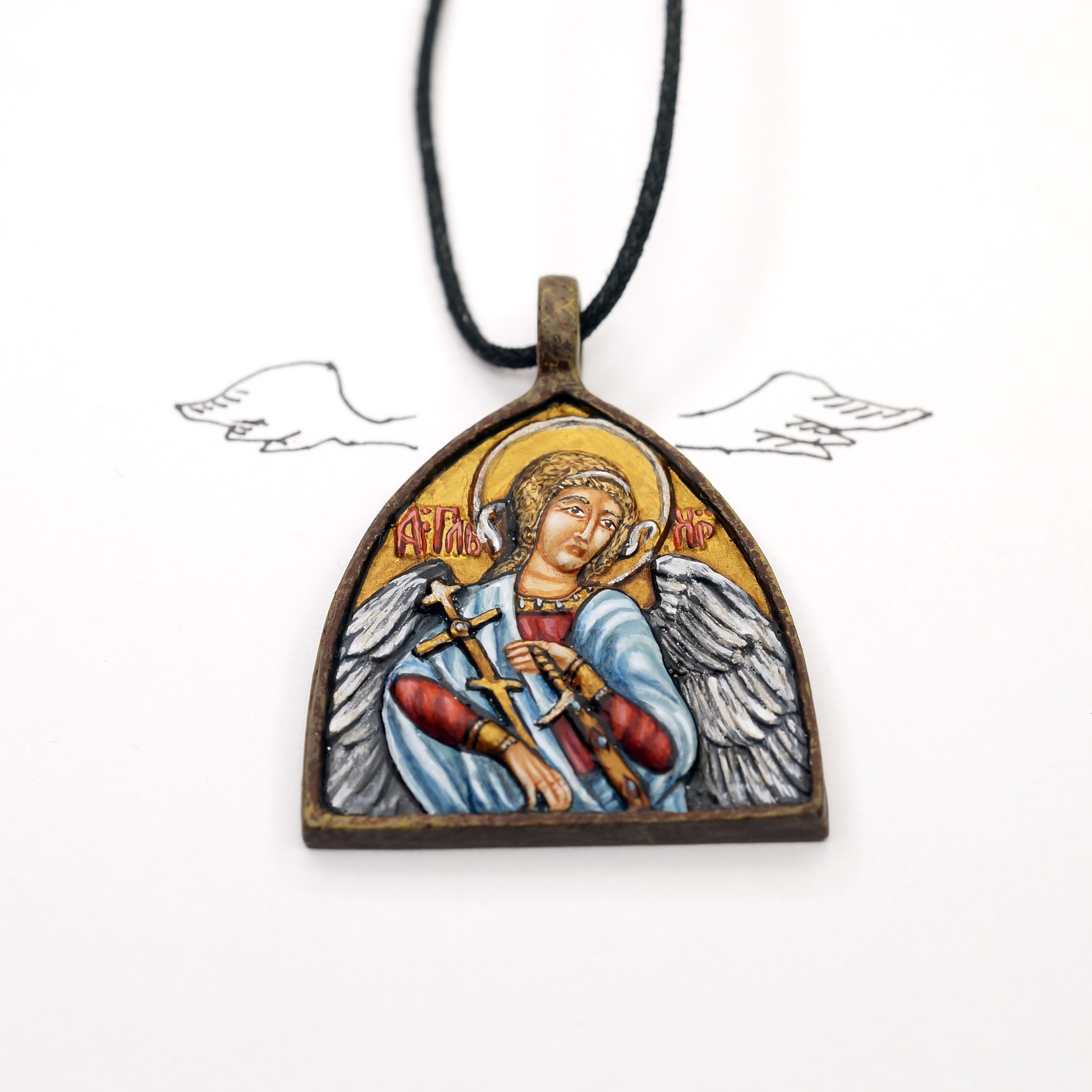 Медальон «Ангел» - Авторская роспись