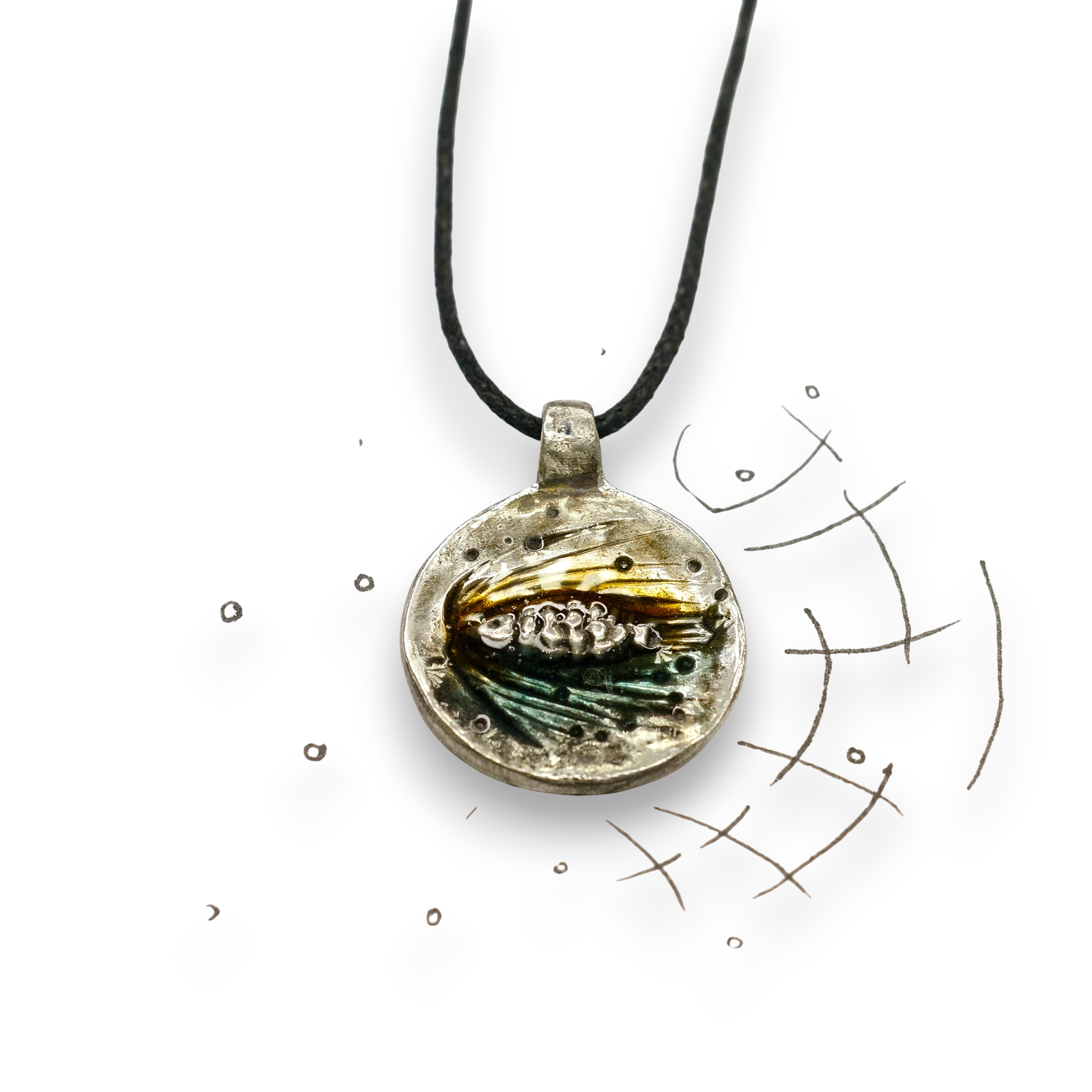 Медальон "Ободрись и действуй" - Эмаль