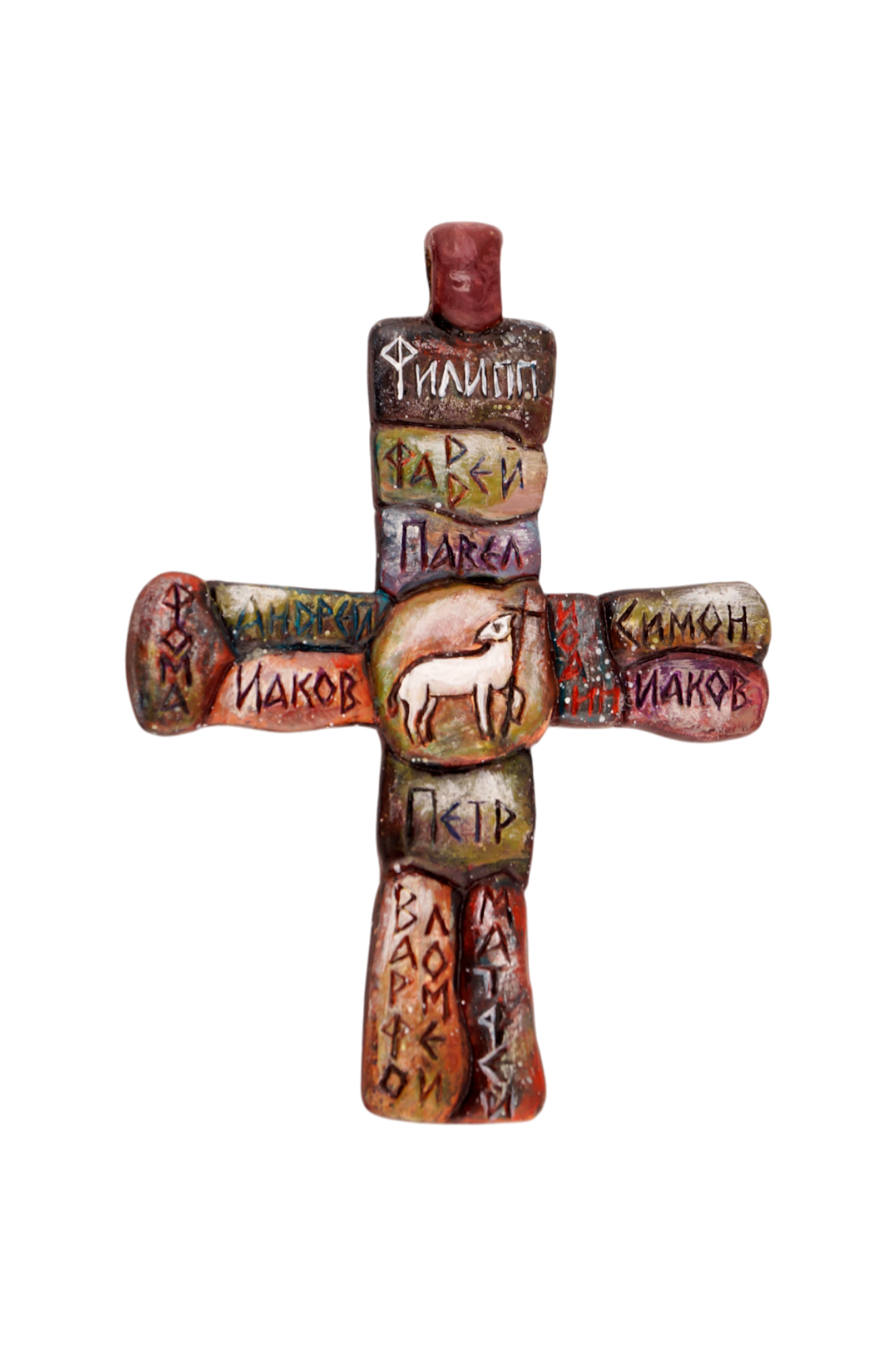 Плакетка-крест "Апостольский" - Авторская роспись
