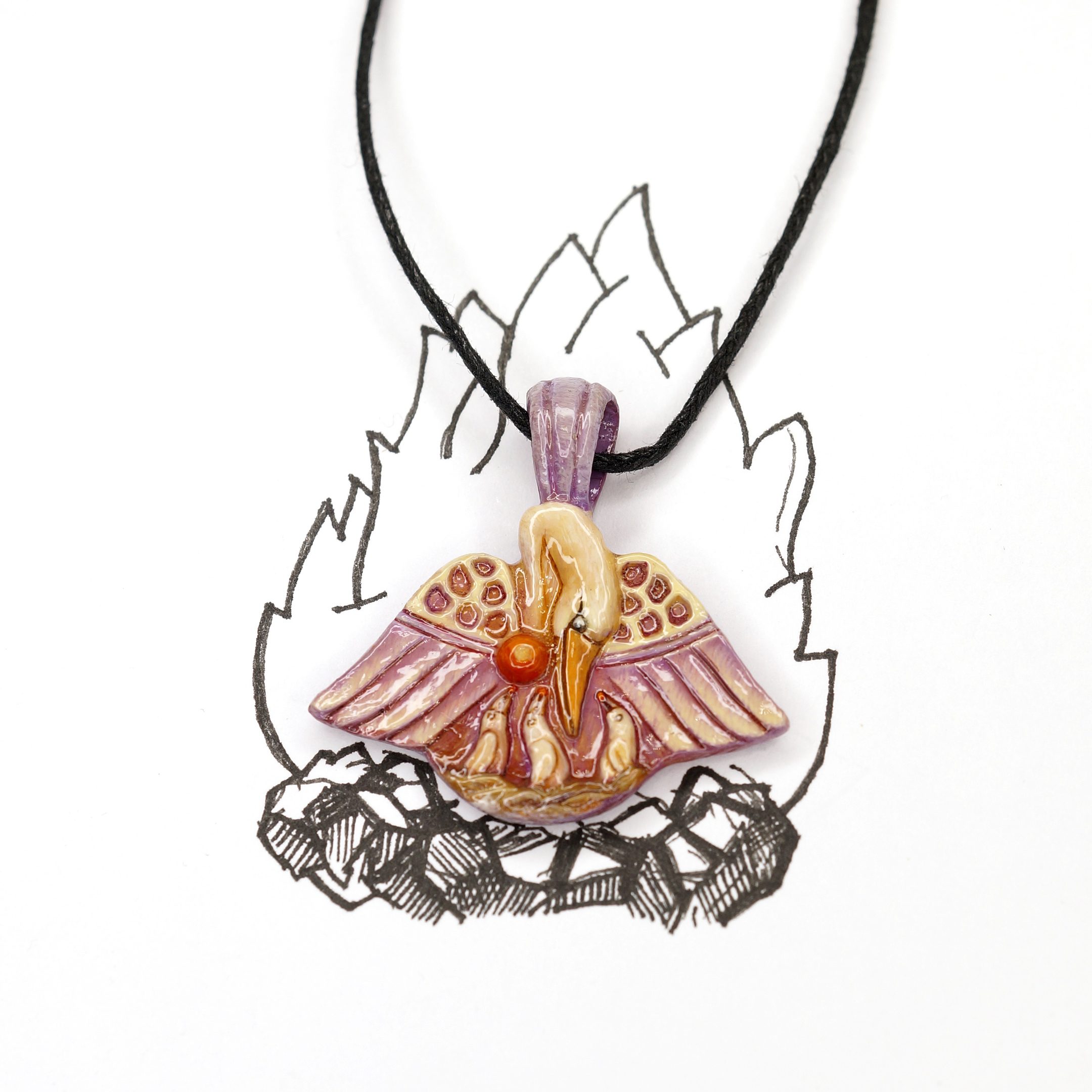 Медальон "От сердца к сердцу" - Авторская роспись