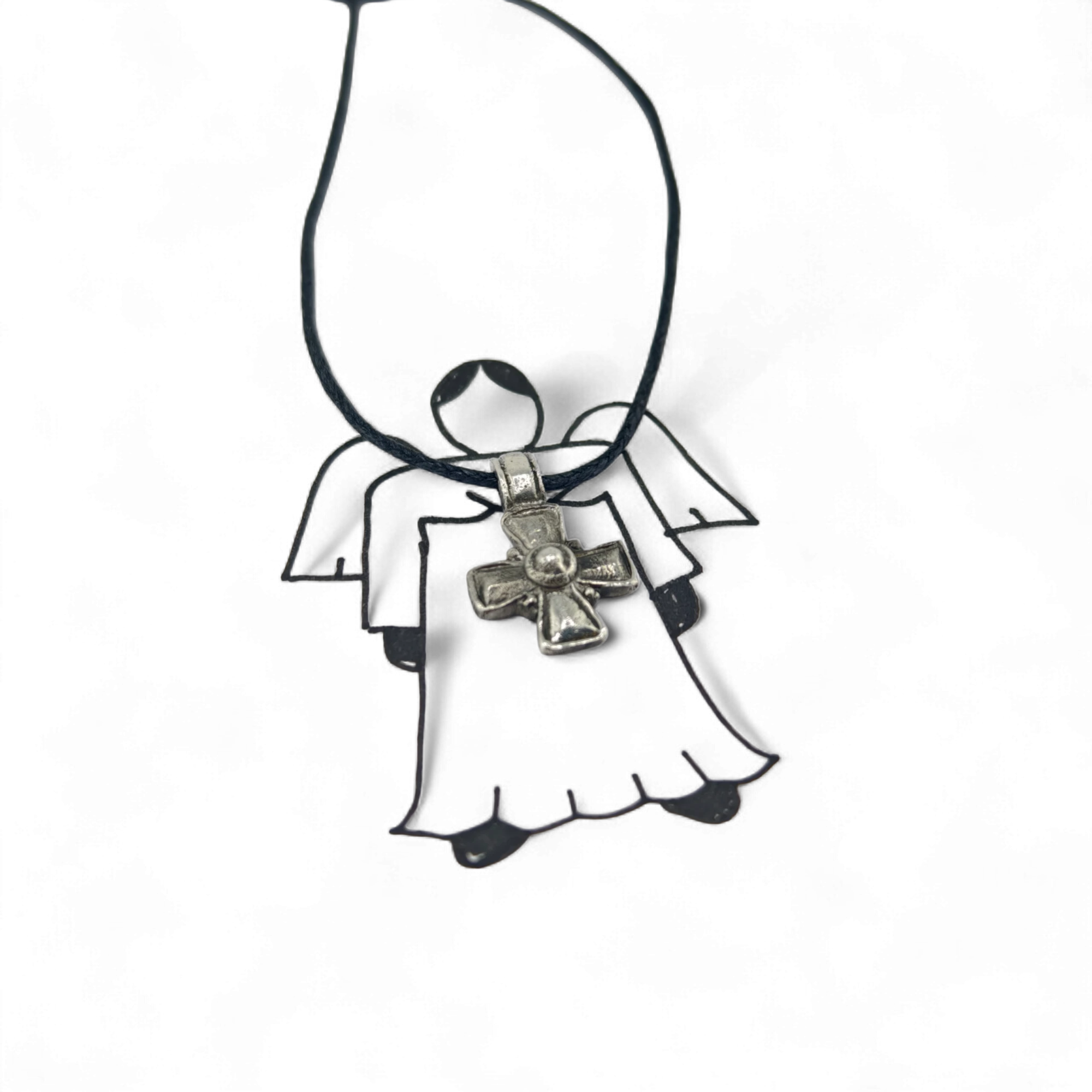 Нательный крестик "Ангел Господень" - Чернение Нательный крестик "Ангел Господень" - Чернение