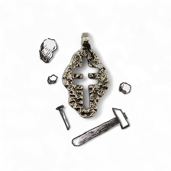 Нательный крестик "Торжество Православия" - Чернение