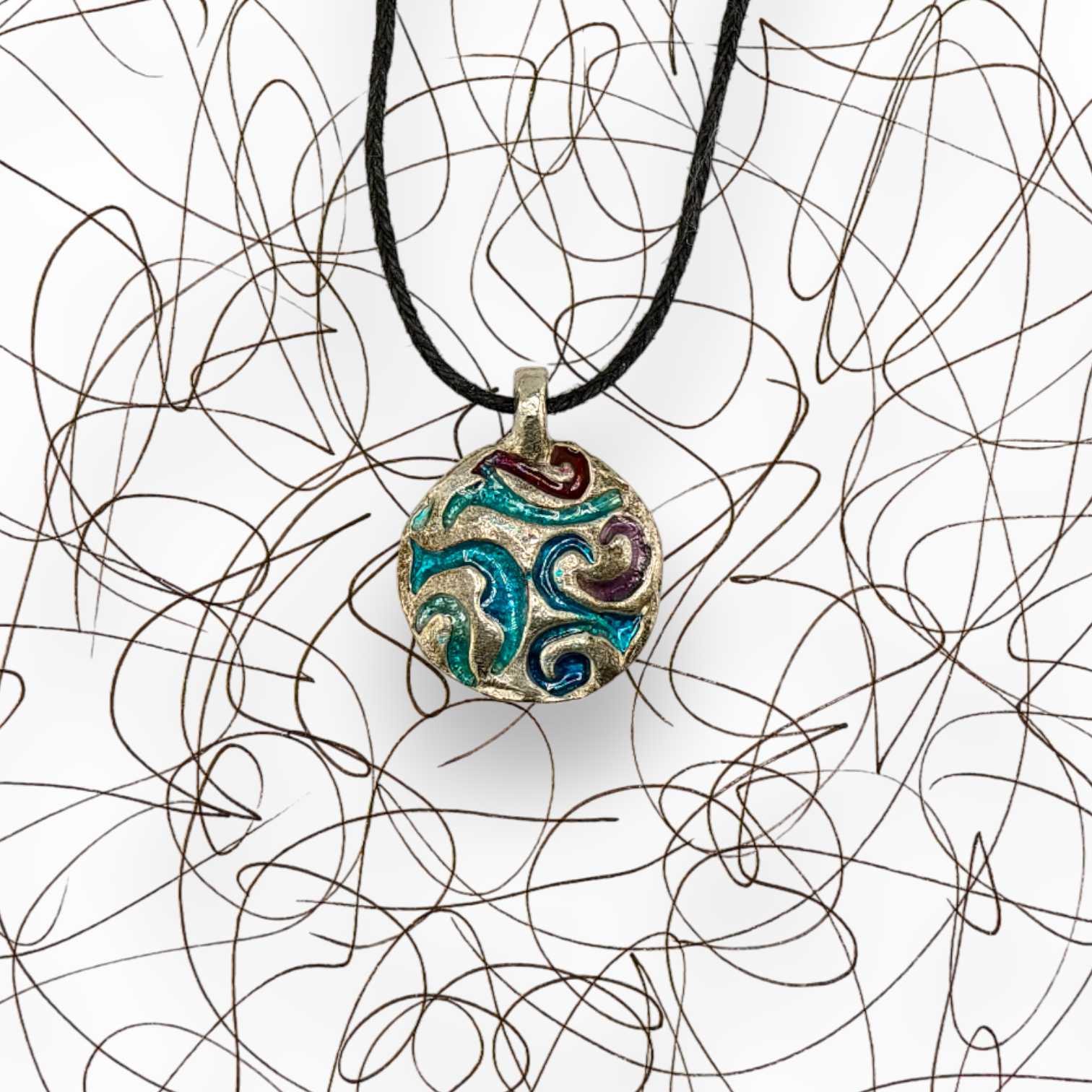 Медальон "Вода" - Эмаль