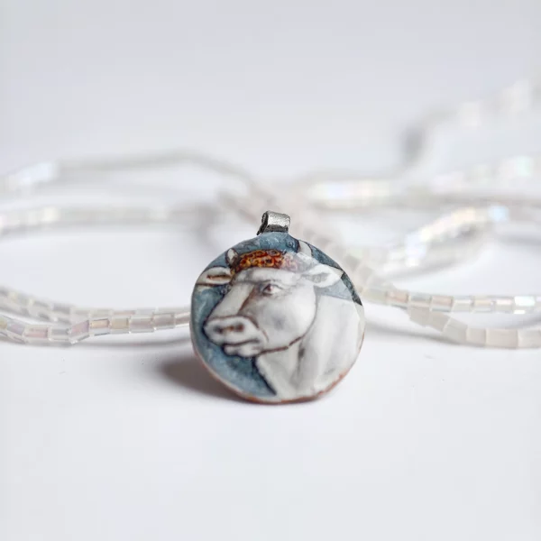 Медальон «Бык-Помощник» - Авторская роспись