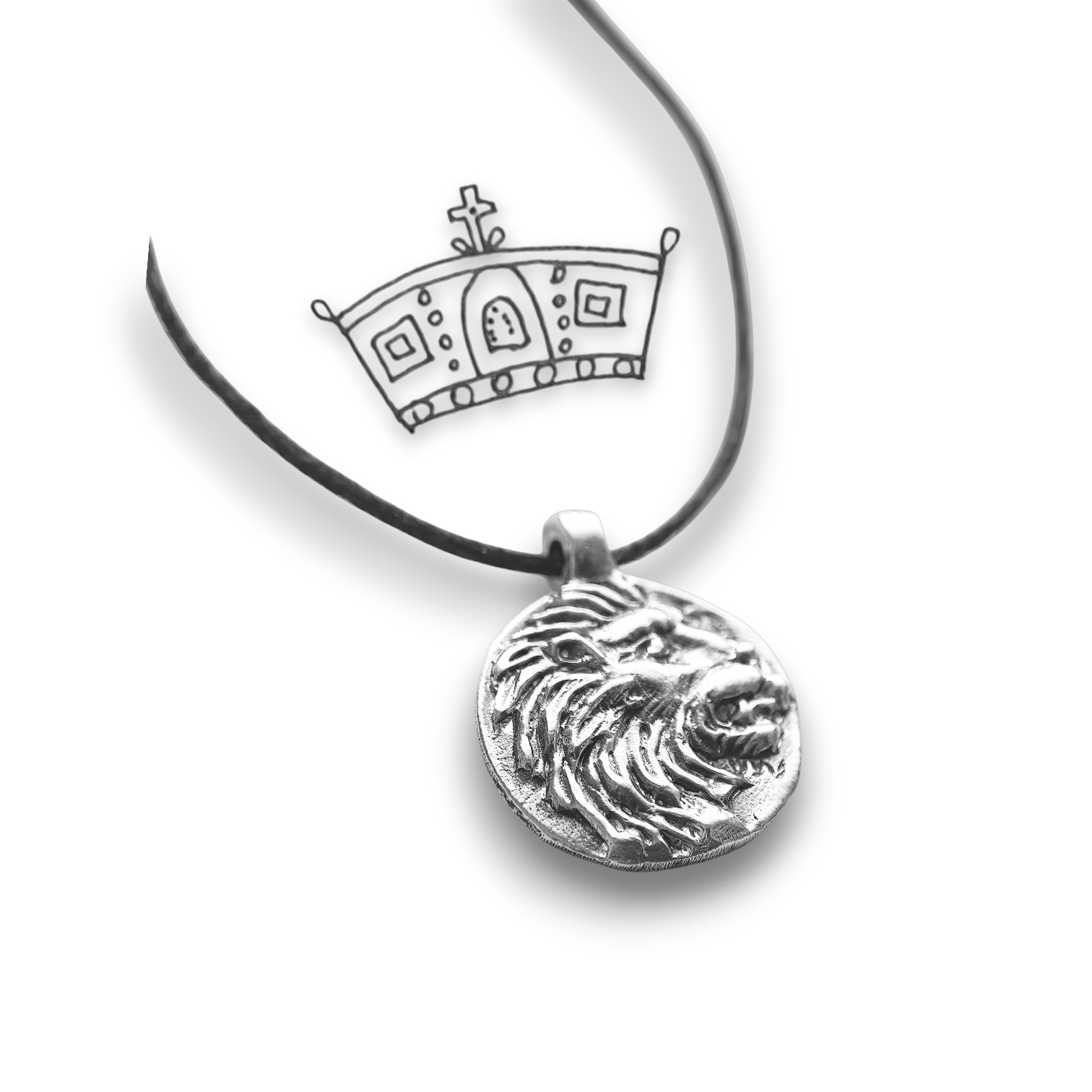 Медальон «Лев-Благородный» - Чернение Медальон «Лев-Благородный» - Чернение