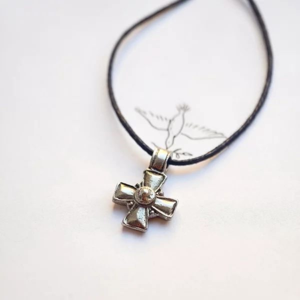 Нательный крестик "Ангел Господень" - Чернение