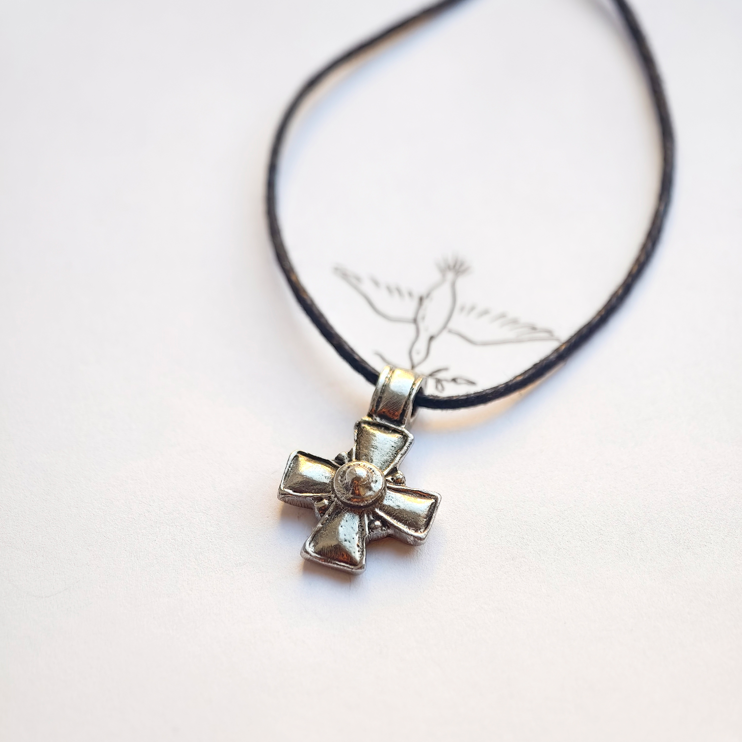 Нательный крестик "Ангел Господень" - Чернение Нательный крестик "Ангел Господень" - Чернение