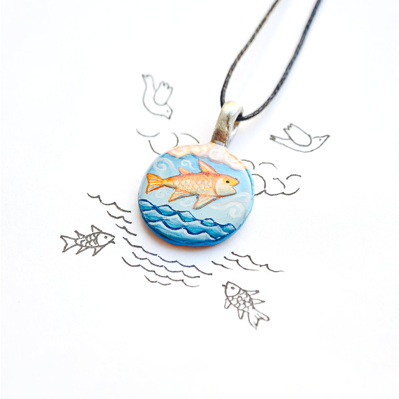 Медальон "Решительность" - Авторская роспись