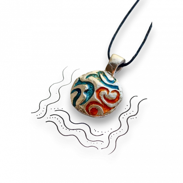 Медальон "Вода" - Эмаль