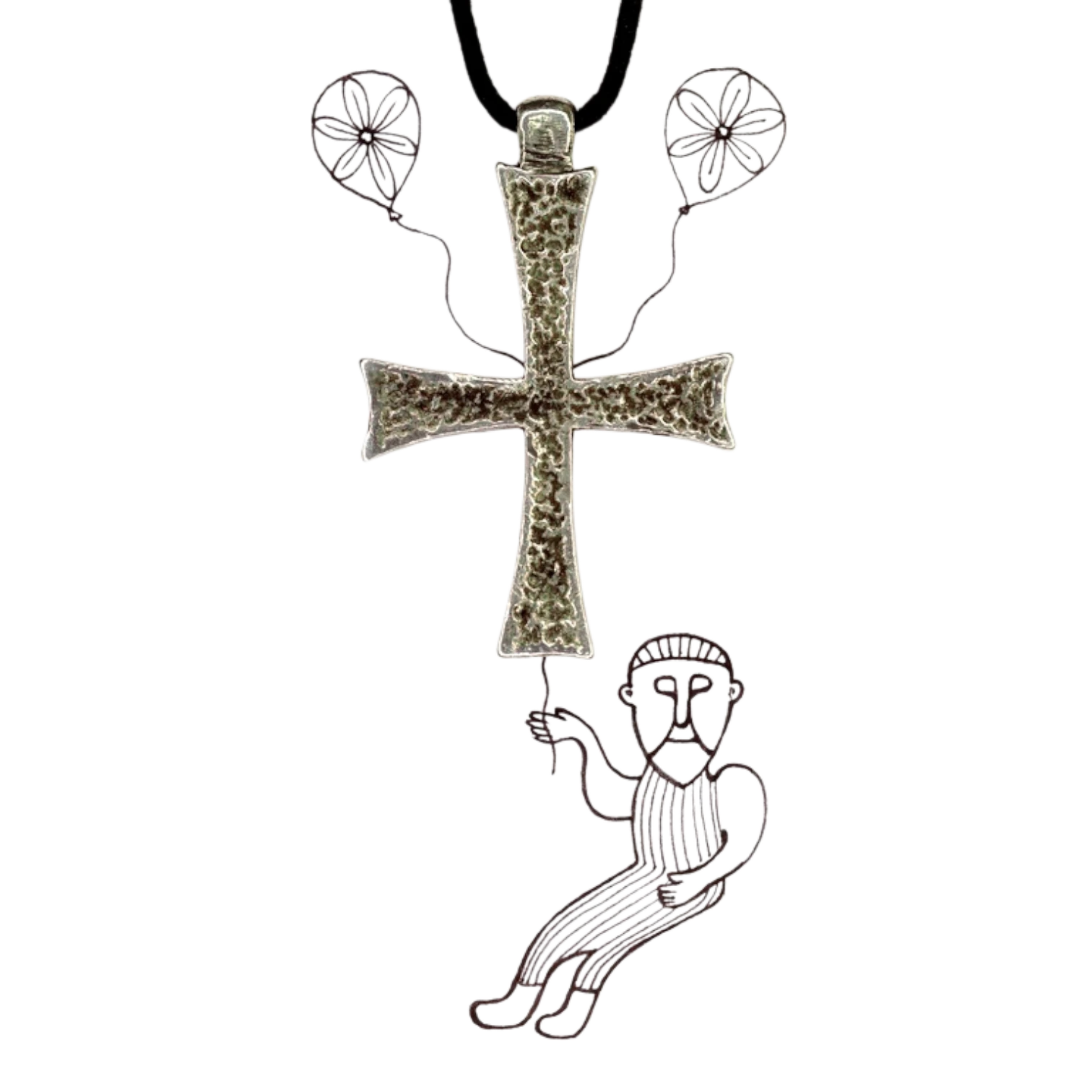 Крест "Сила у Бога" - Чернение