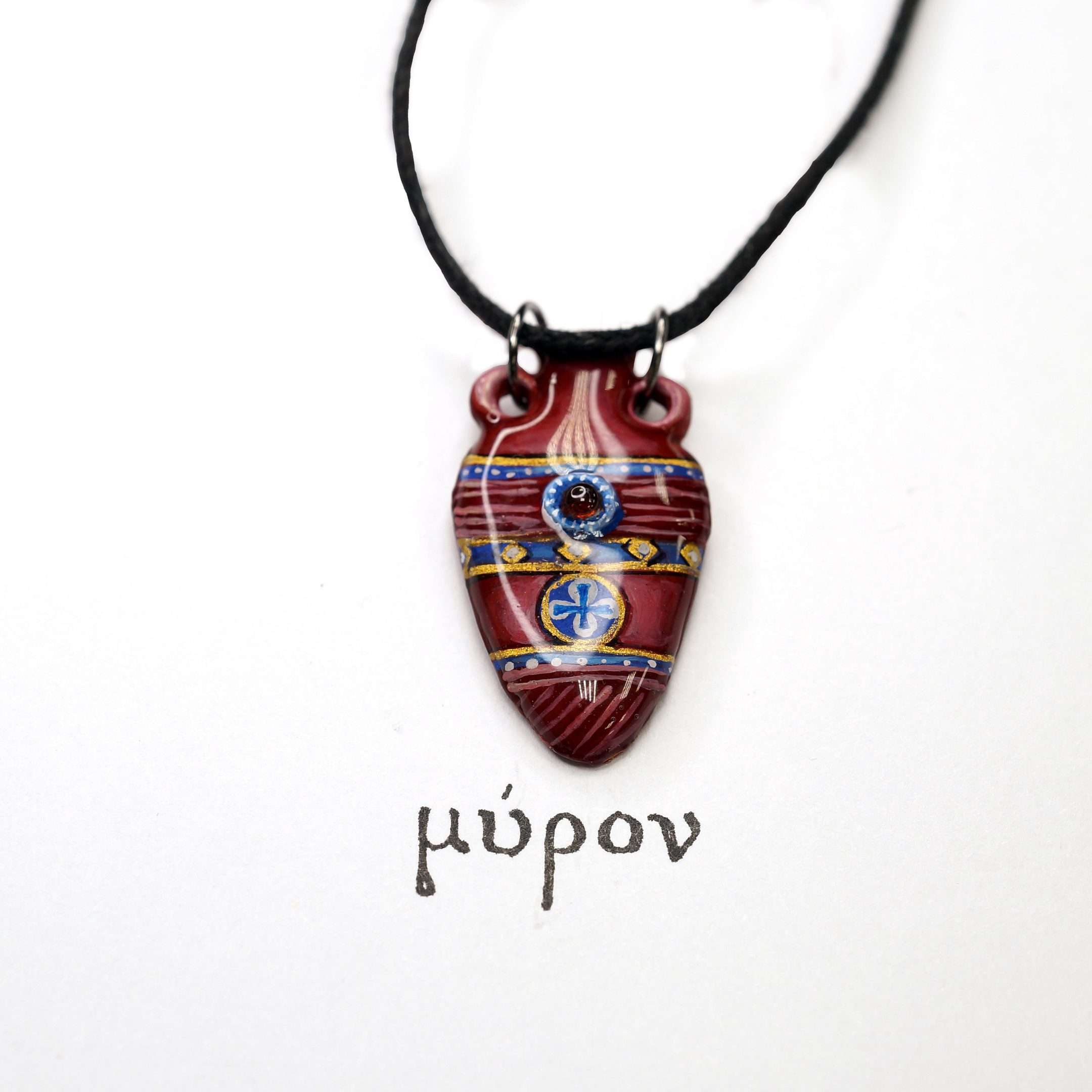 Медальон «Миро драгоценное» - Роспись и Полудрагоценные камни