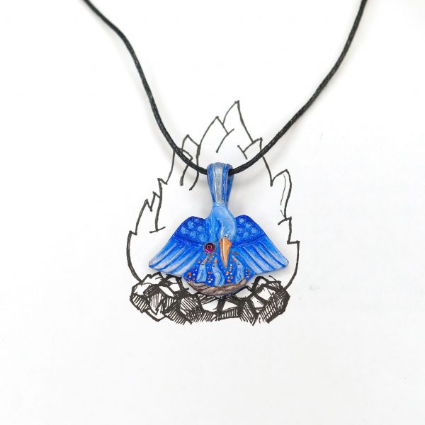 Медальон "От сердца к сердцу" - Роспись и Полудрагоценные камни