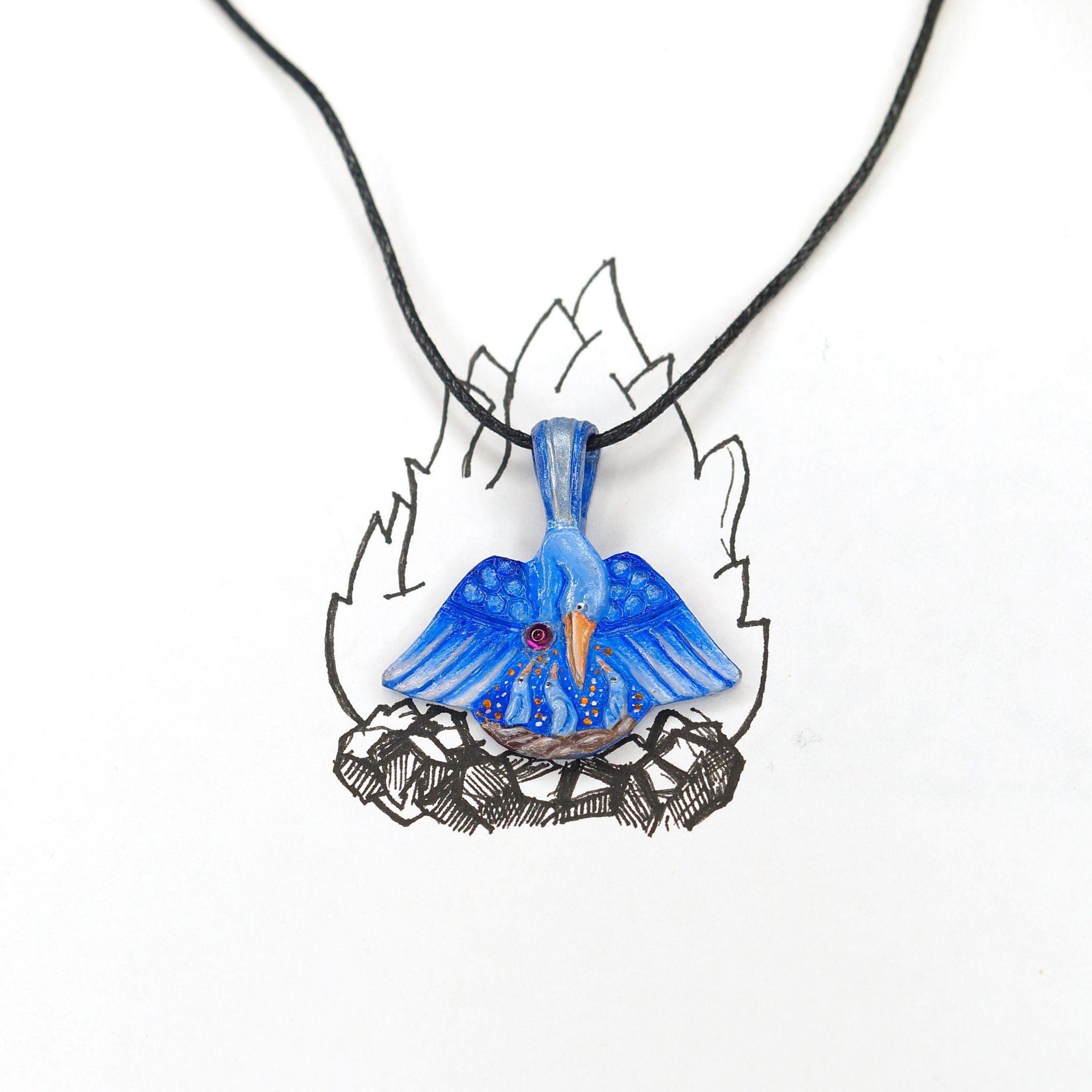 Медальон "От сердца к сердцу" - Роспись и Полудрагоценные камни Медальон "От сердца к сердцу" - Роспись и Полудрагоценные камни