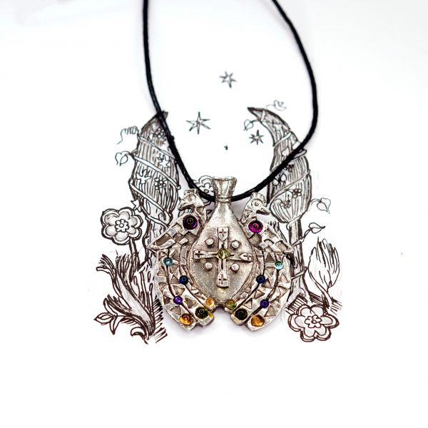 Медальон «Царство красоты» - Полудрагоценные камни (15)