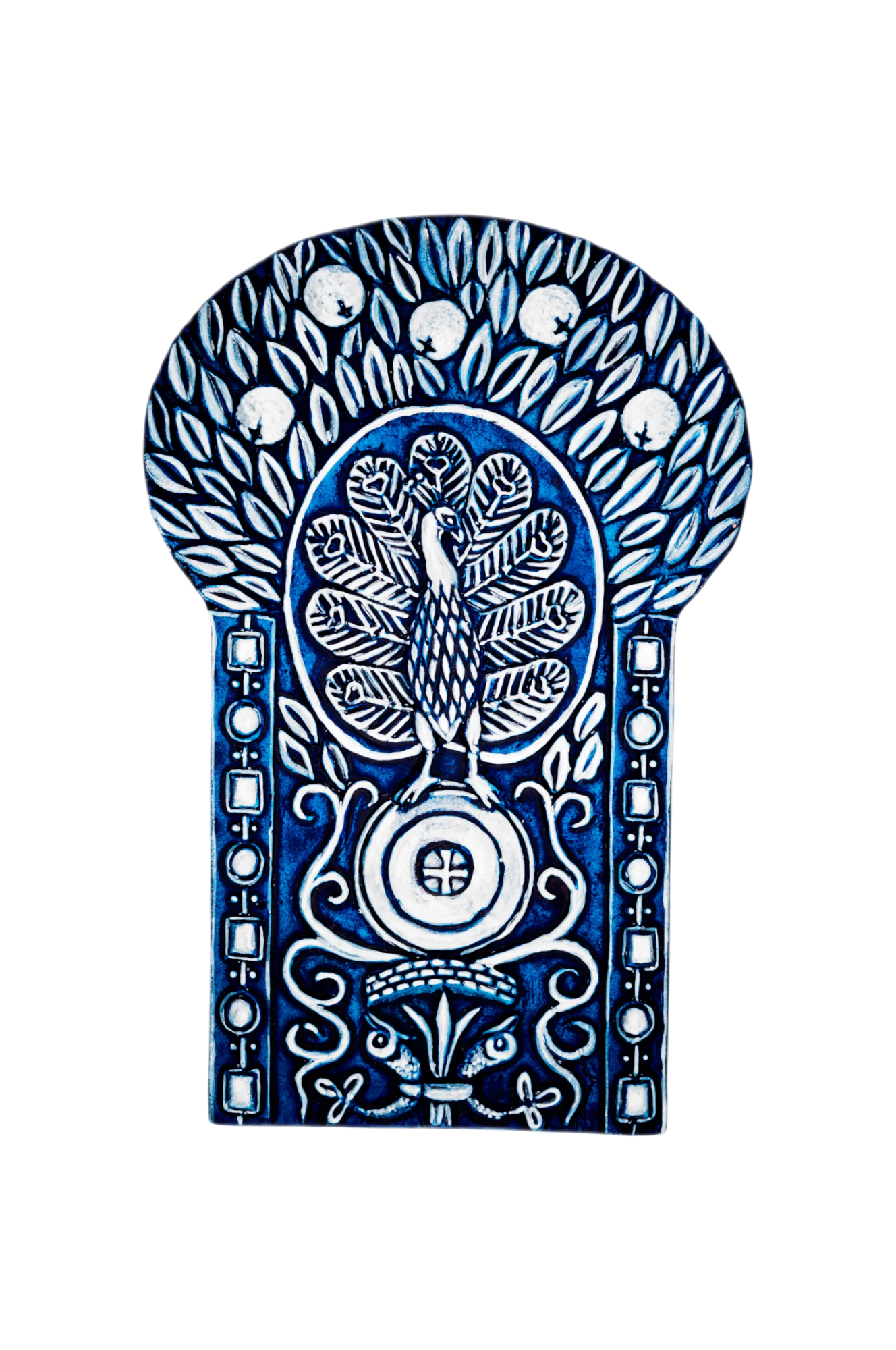 Плакетка "Жених чертога брачного" - Монохромная роспись