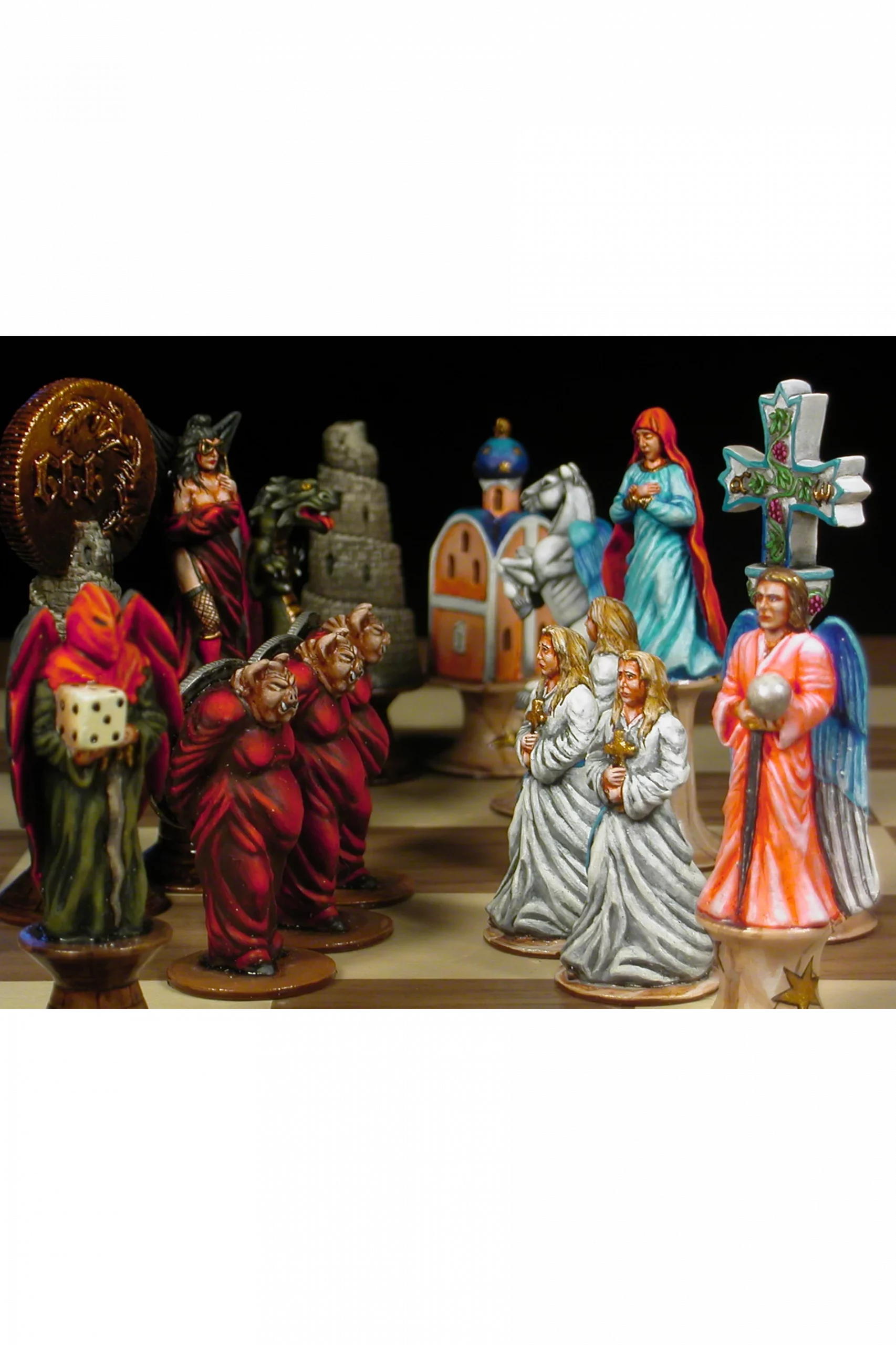 Шахматы "Борьба добра со злом" - Авторская роспись