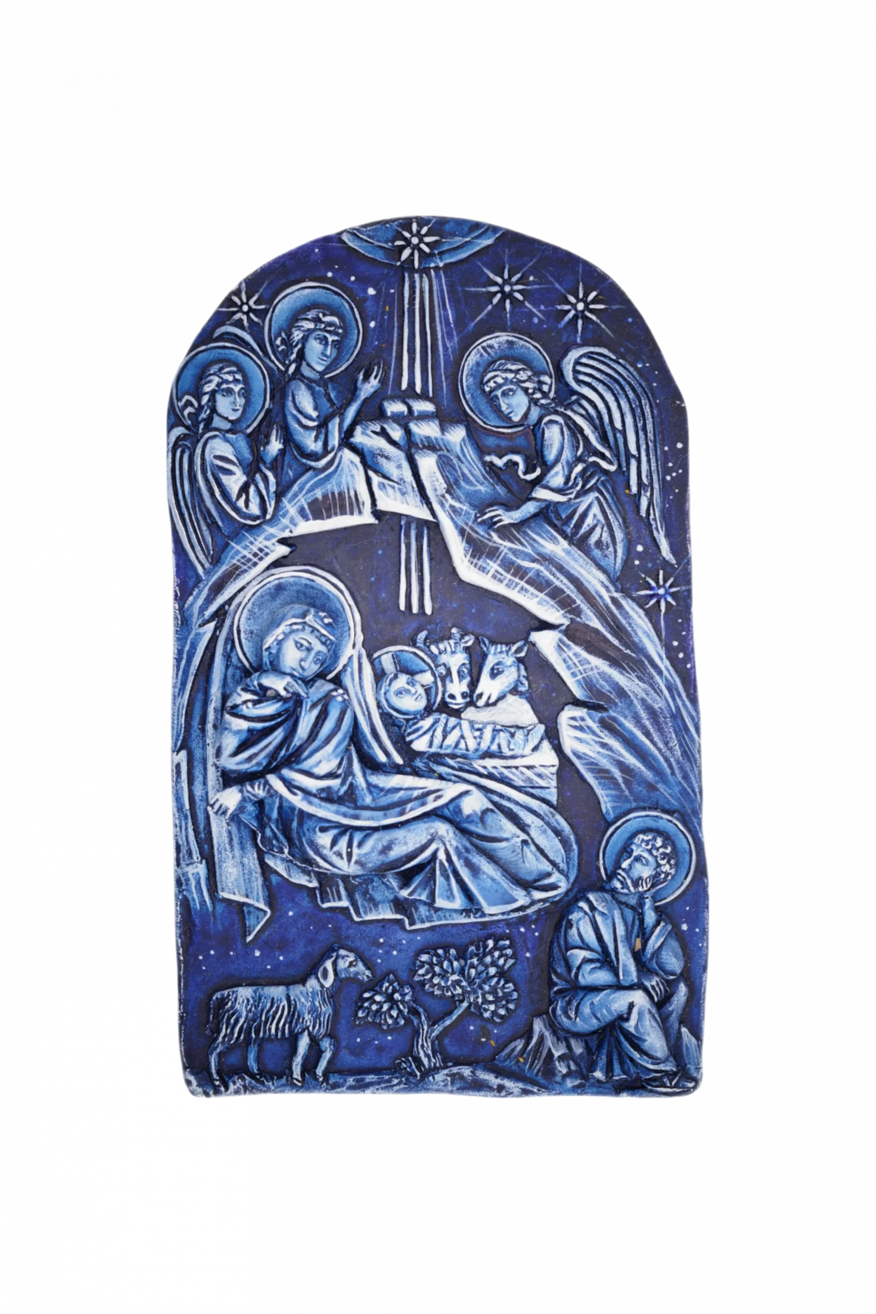 Плакетка "Рождество Господа Иисуса Христа" - Монохромная роспись Плакетка "Рождество Господа Иисуса Христа" - Монохромная роспись