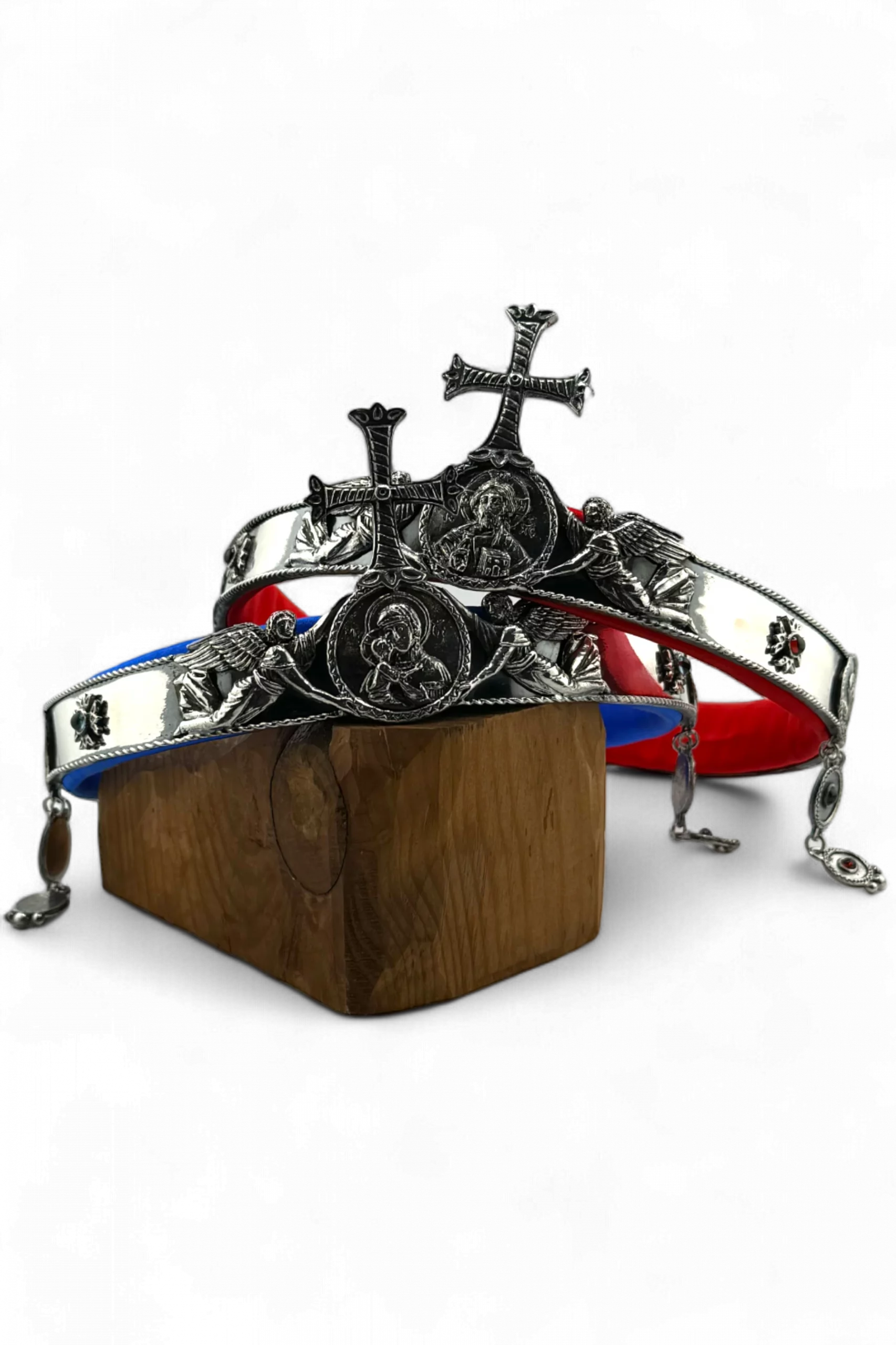 Венцы венчальные "Любовь" - Серебрение и Полудрагоценные камни