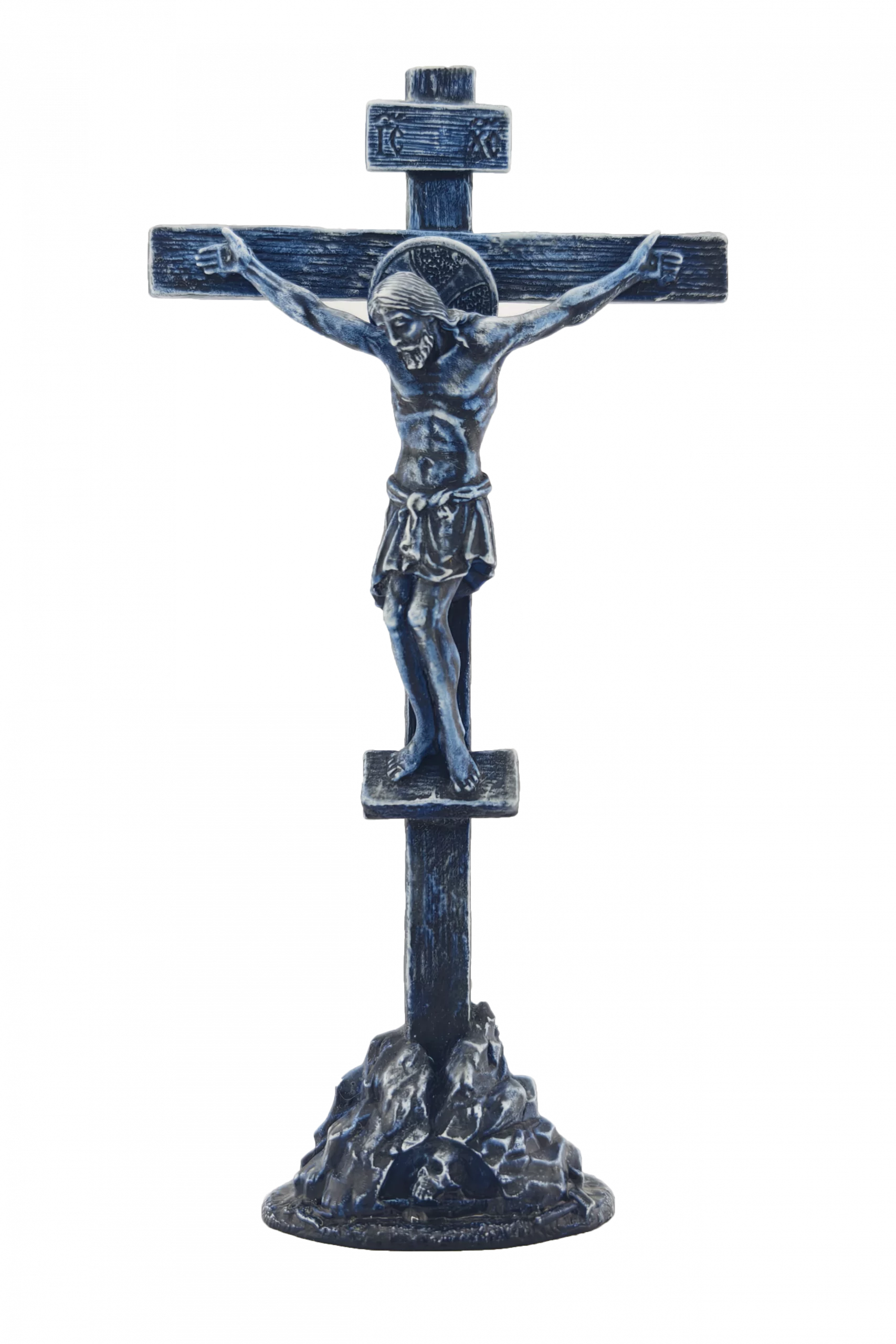 Распятие Иисуса Христа на подставке - Роспись лунный свет