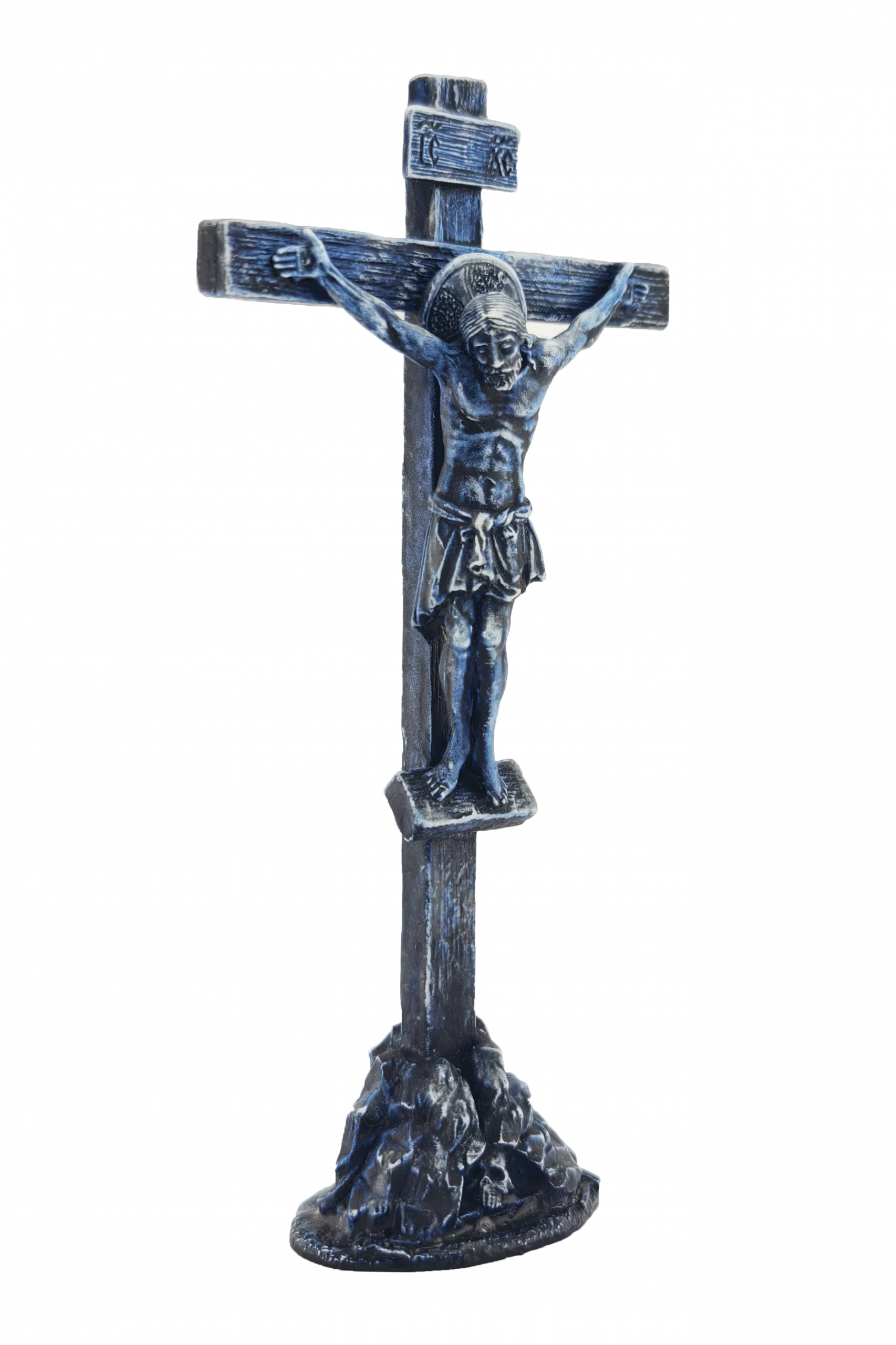 Распятие Иисуса Христа на подставке - Роспись лунный свет