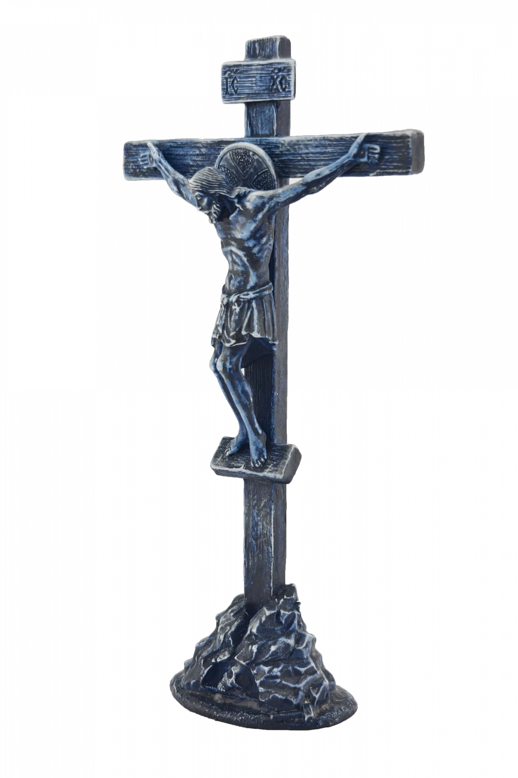 Распятие Иисуса Христа на подставке - Роспись лунный свет