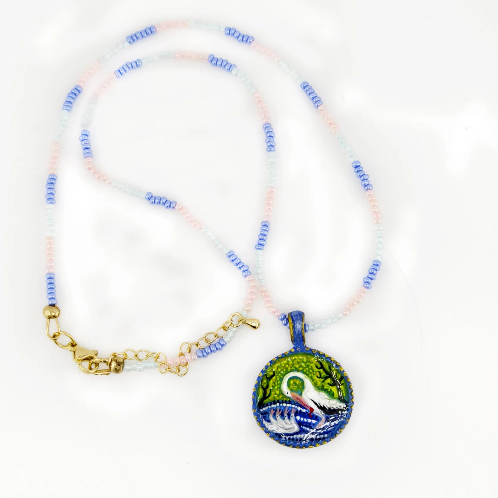 bead5 Нить из бисера на шею. гайтан