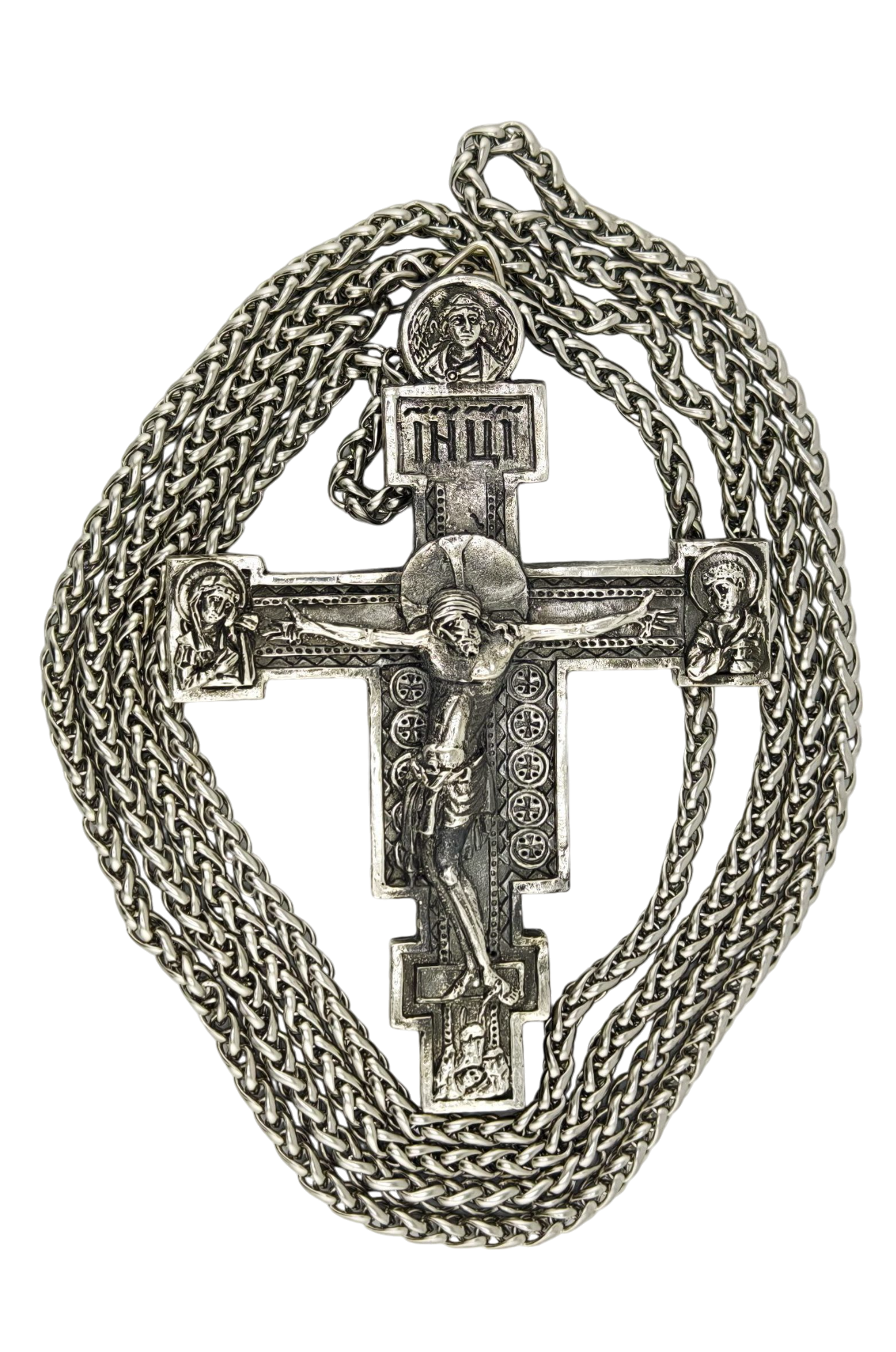 Крест священника "Муж скорбей" - Серебрение Крест священника "Муж скорбей" - Серебрение