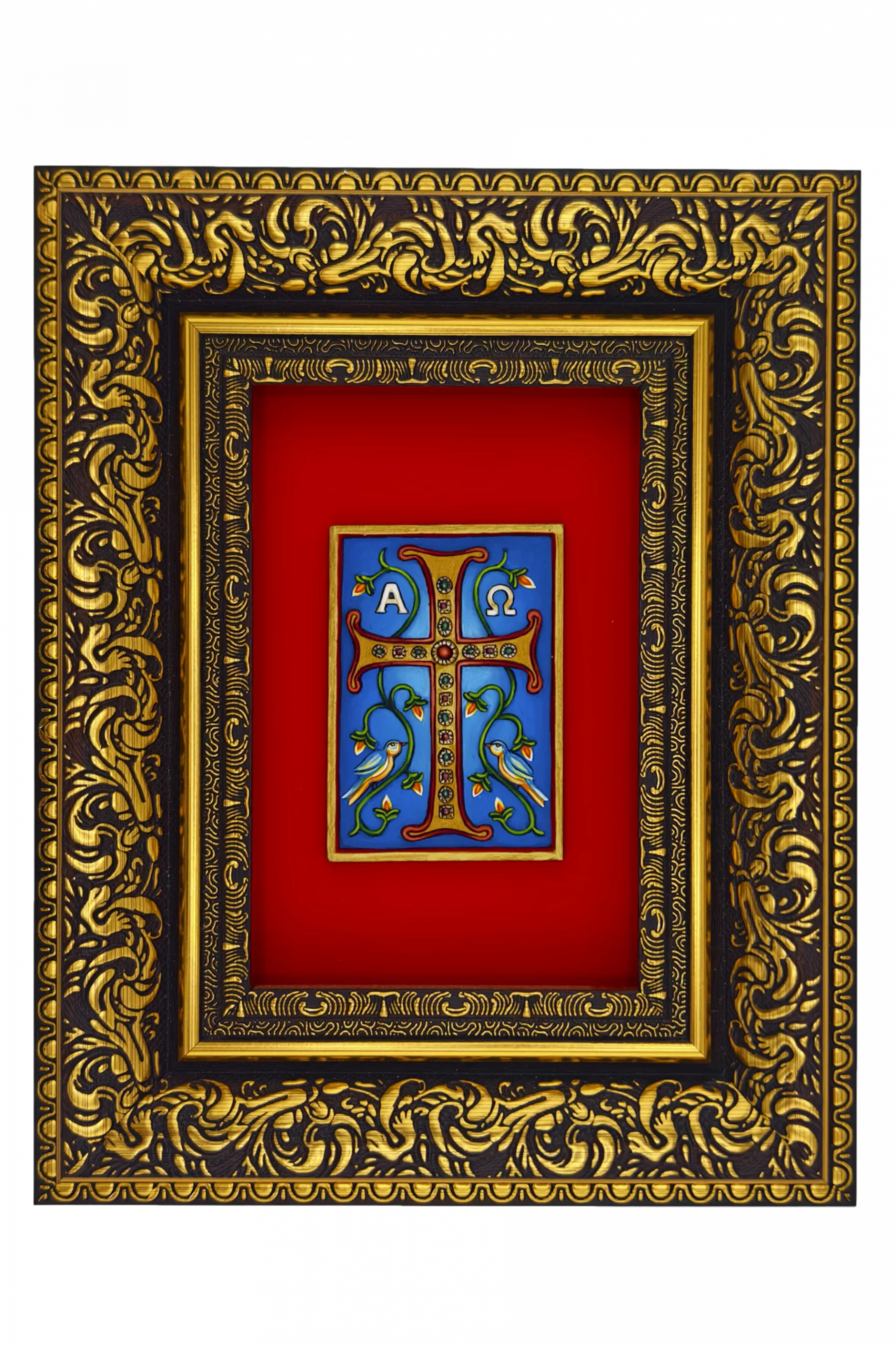 Плакетка "Крест - украшение церкви" в рамке Плакетка "Крест - украшение церкви" в рамке