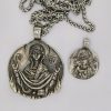 Панагия - Серебрение и медальон "Матерь Божия" - Чернение