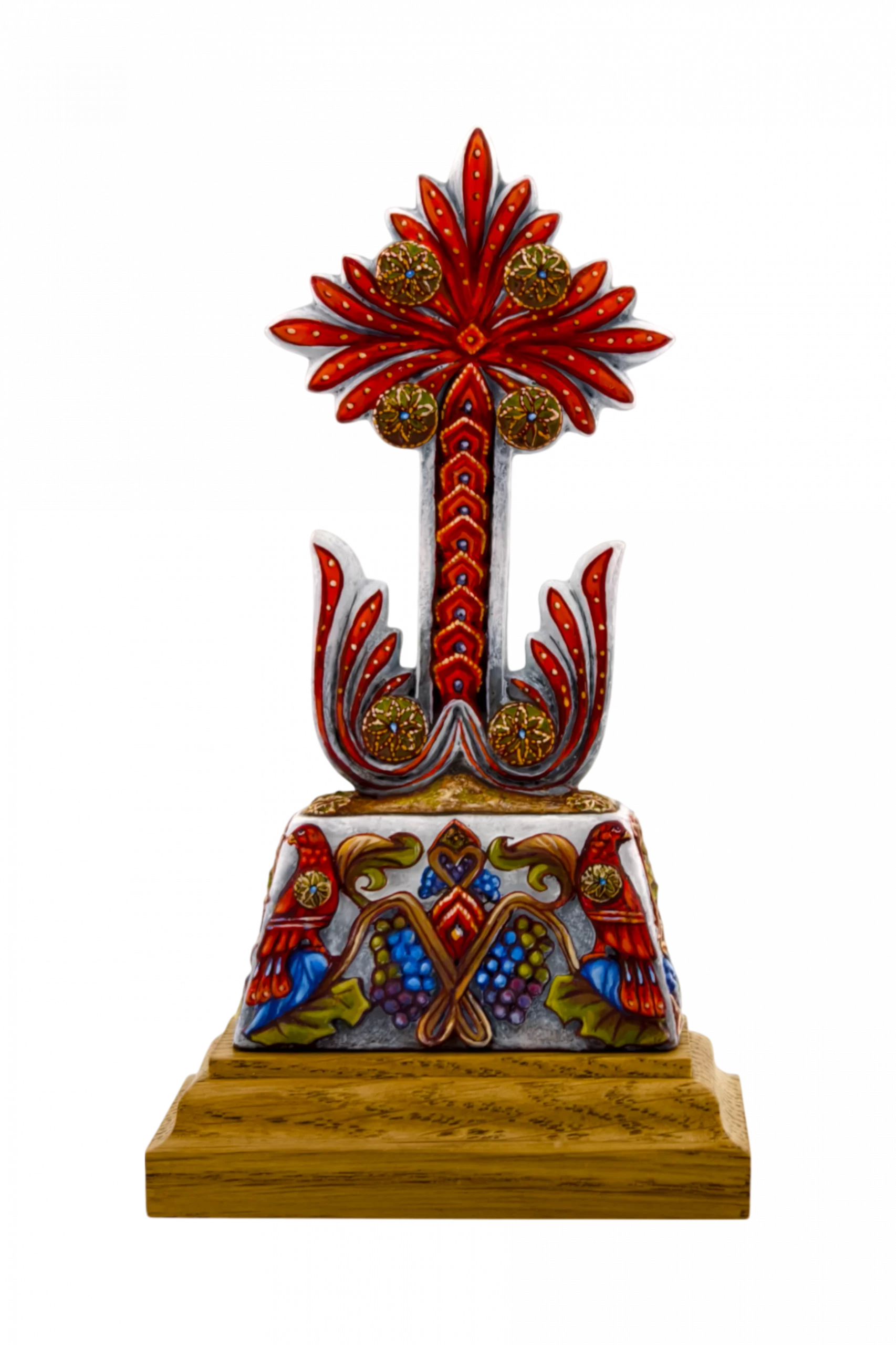 Крест на подставке "Умножь в нас веру" - Авторская роспись